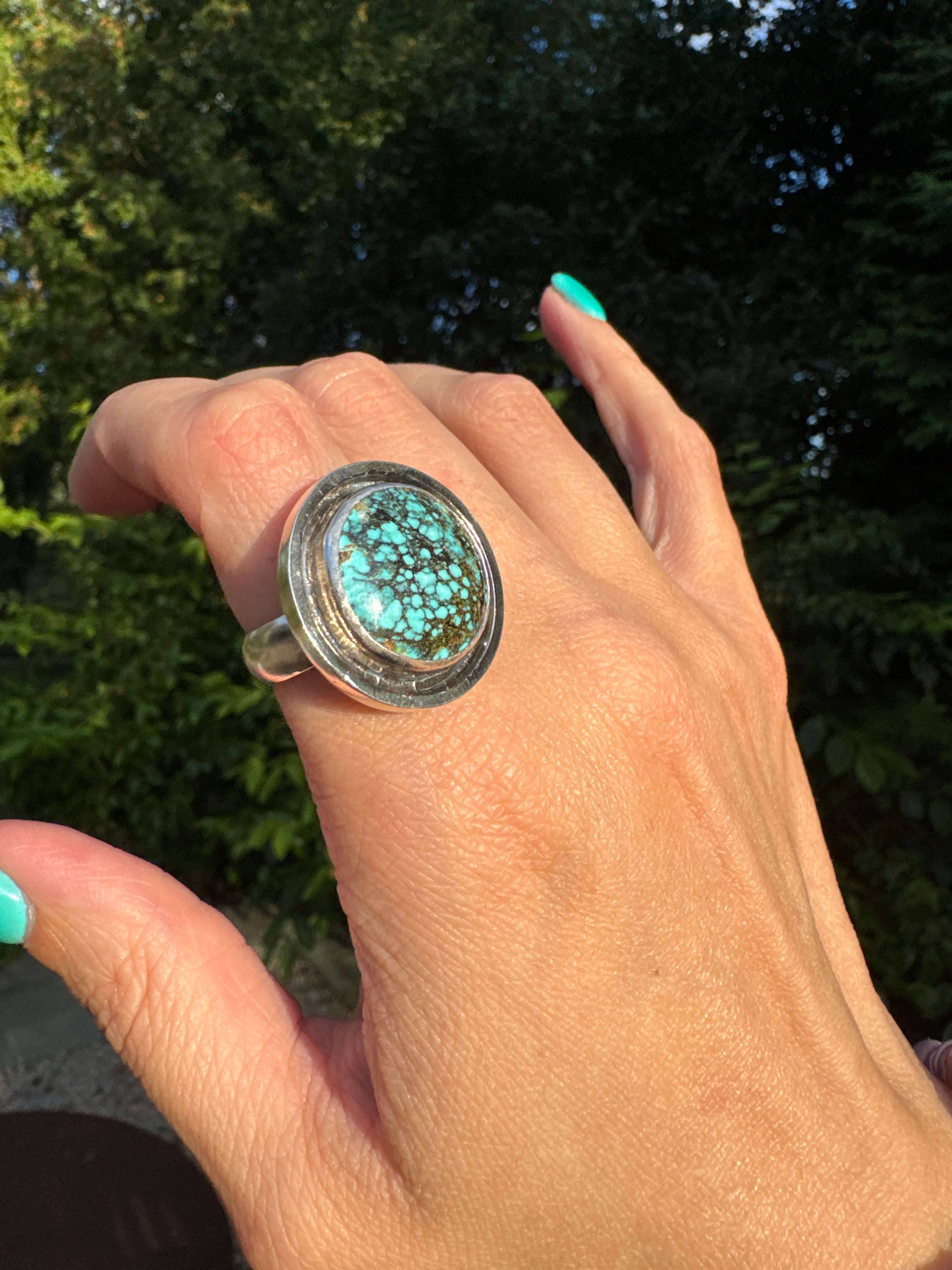 Turquoise Banded Ring (Size 8.5)