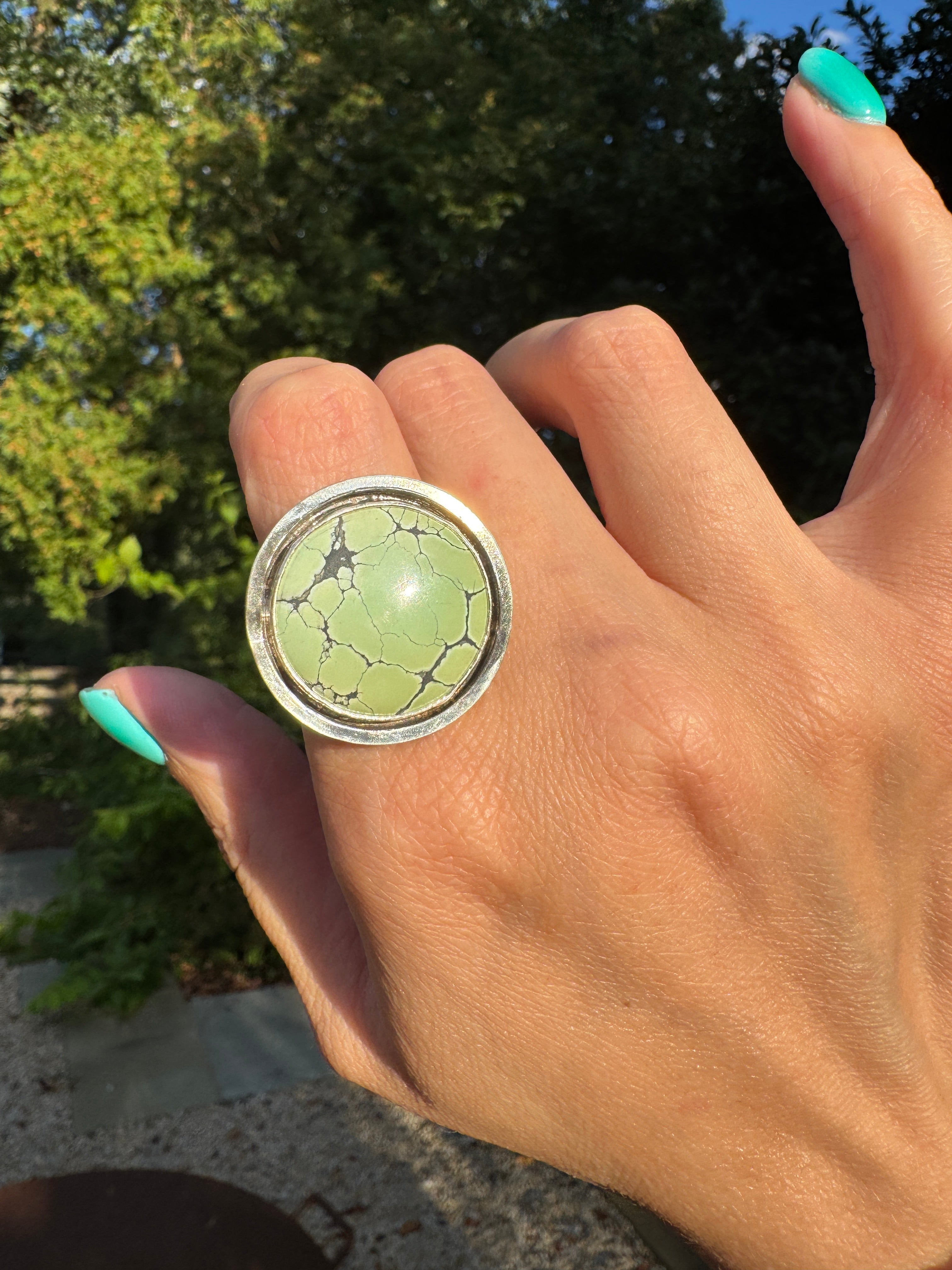 Turquoise Banded Ring (Size 9)