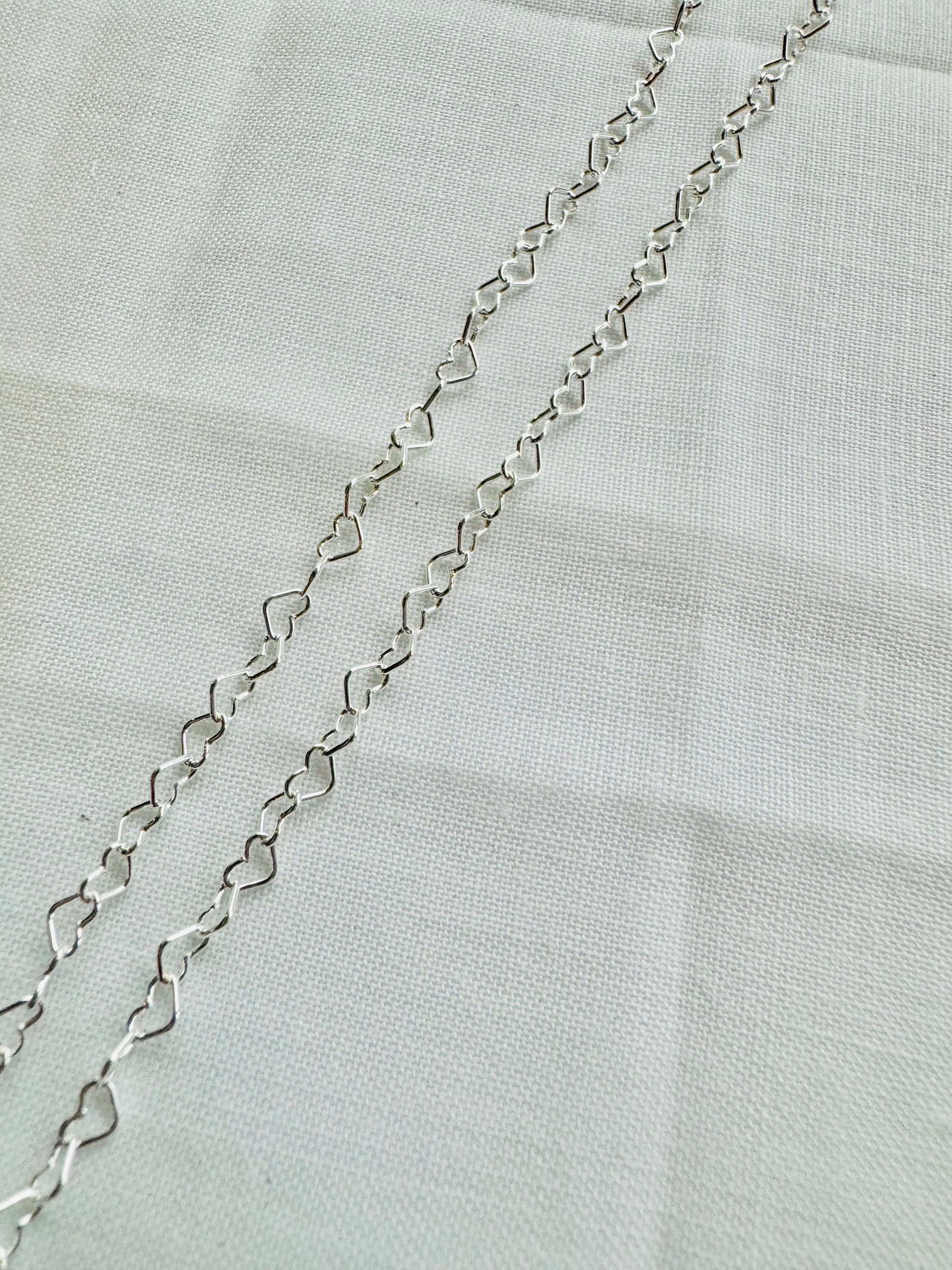 Sterling Silver Heart Chain Necklace