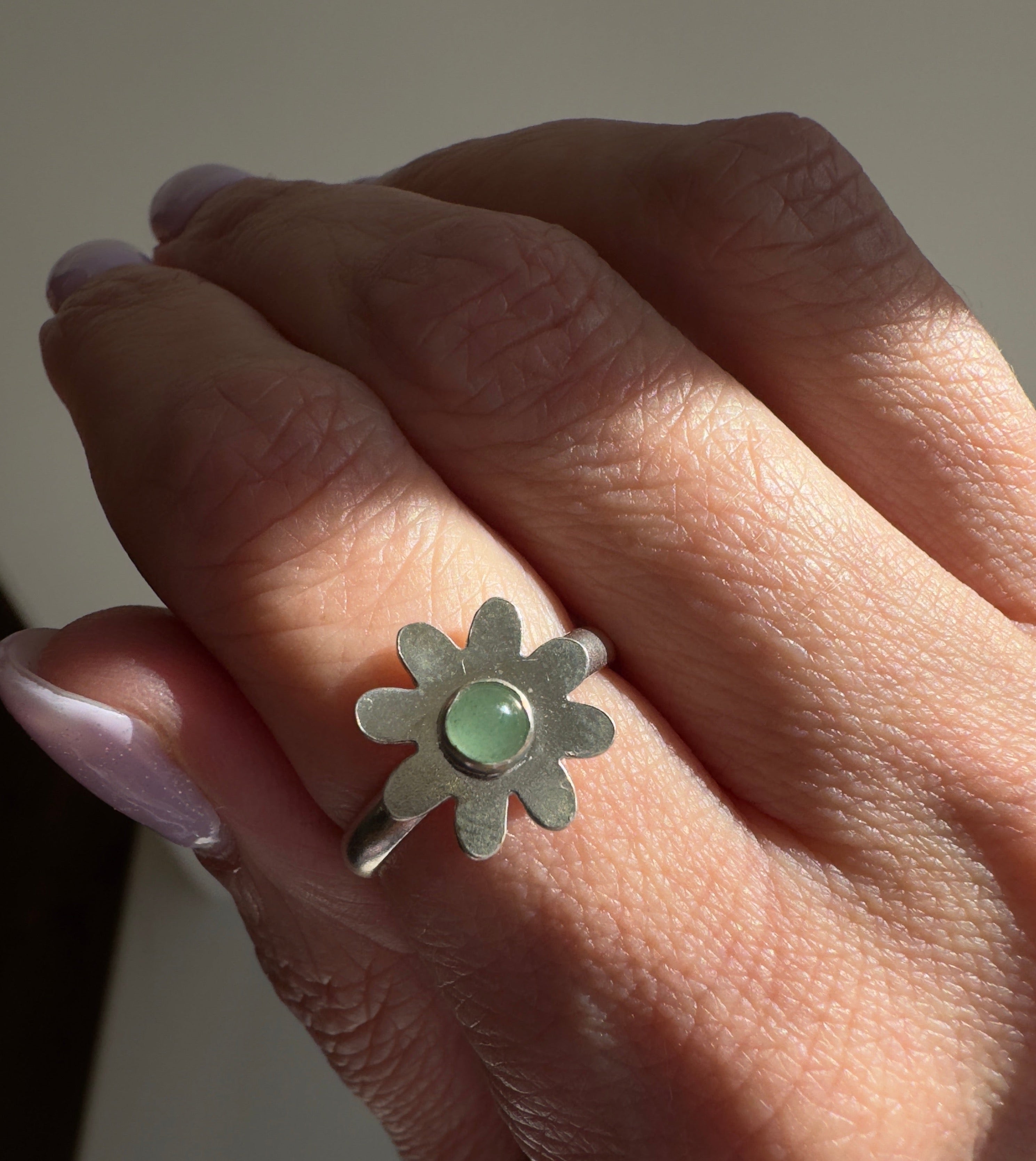 Carriage House Jewelry | Aventurine Daisy Ring