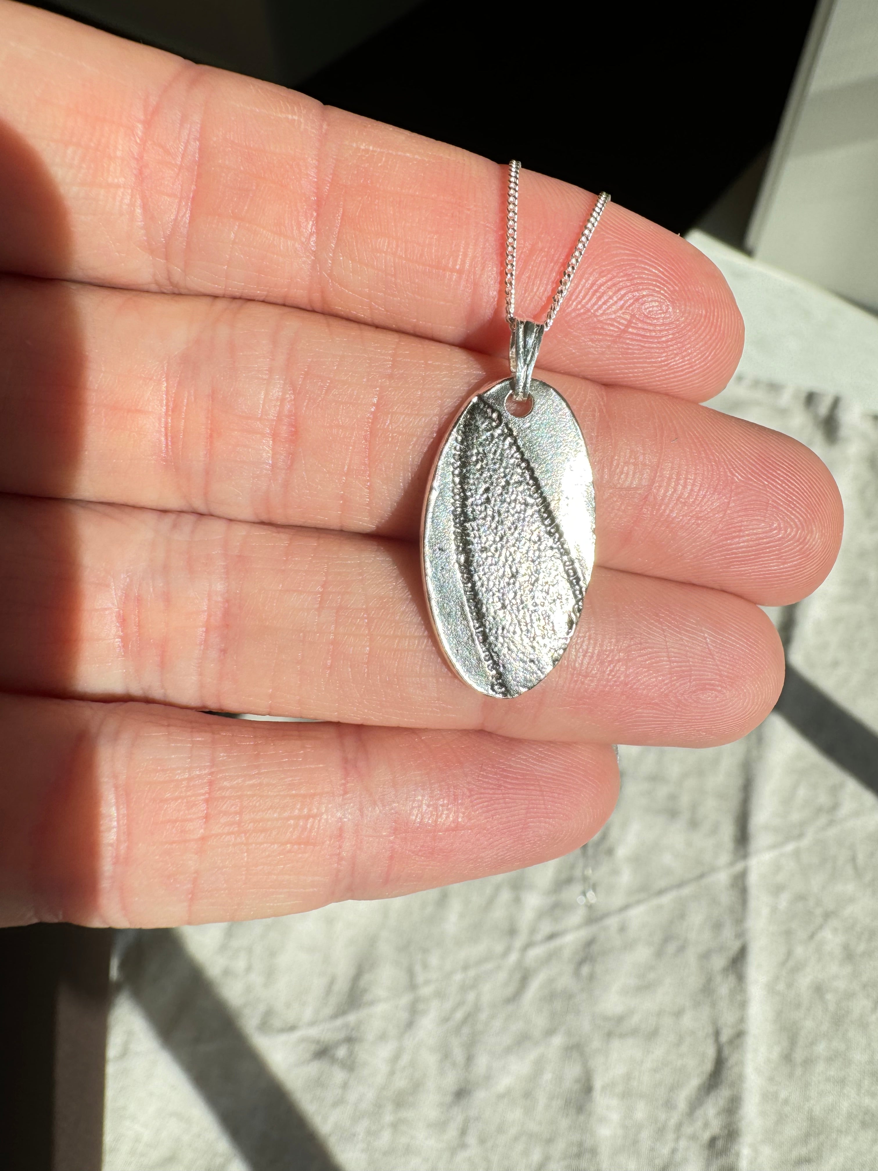 Fine Silver botanical sage pendants for necklaces