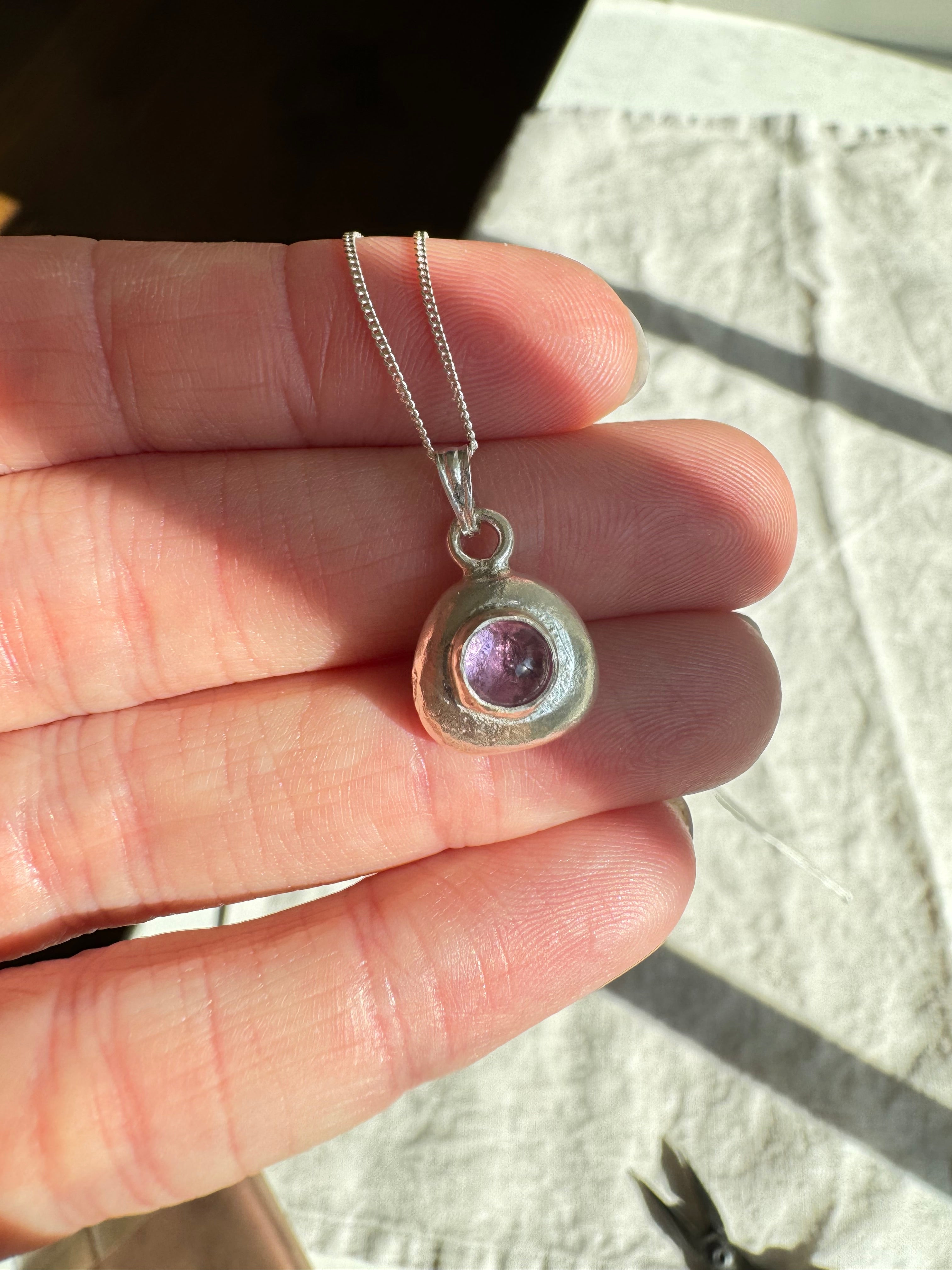 Pink Sapphire Necklace