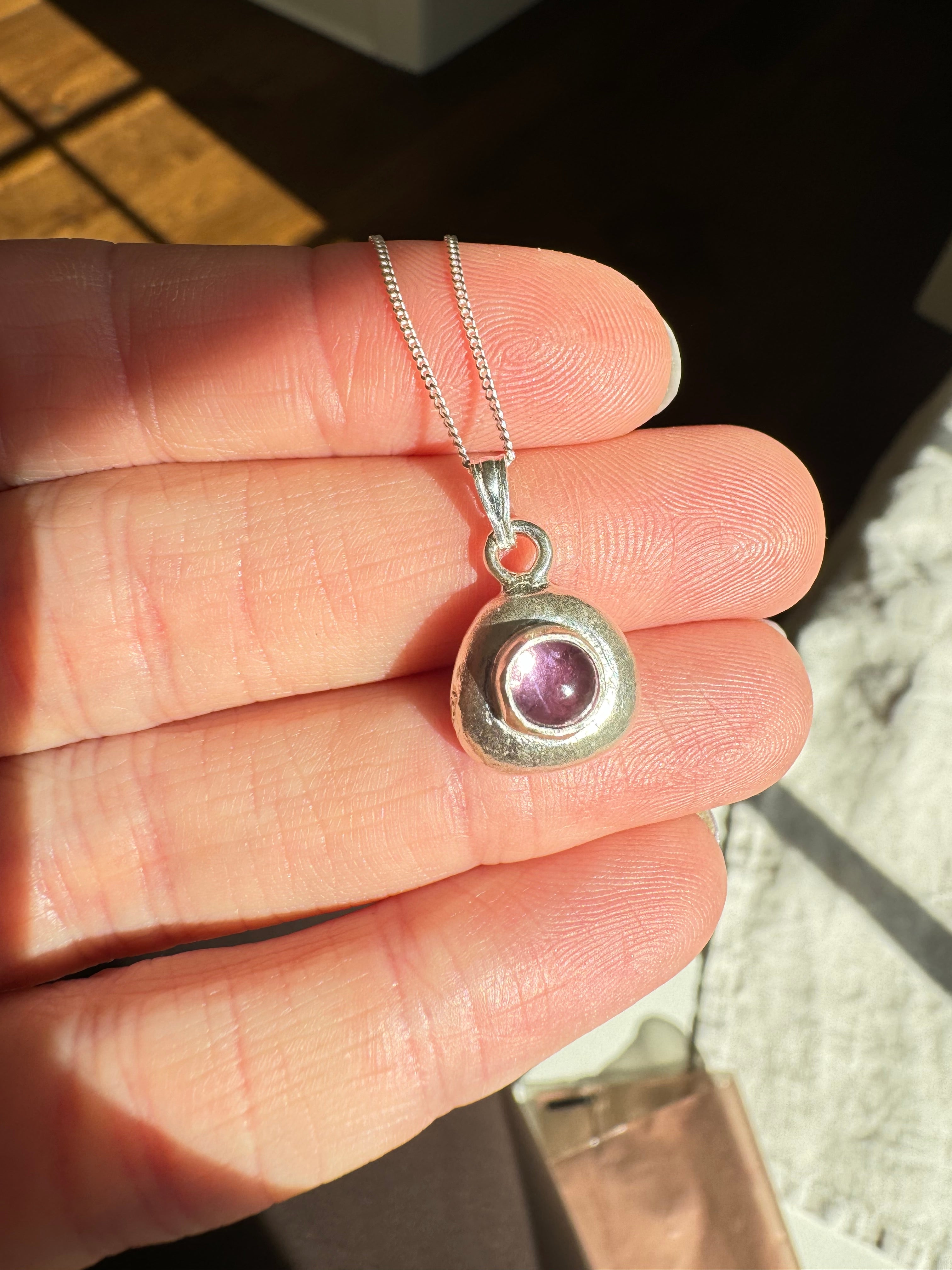 Pink Sapphire Necklace