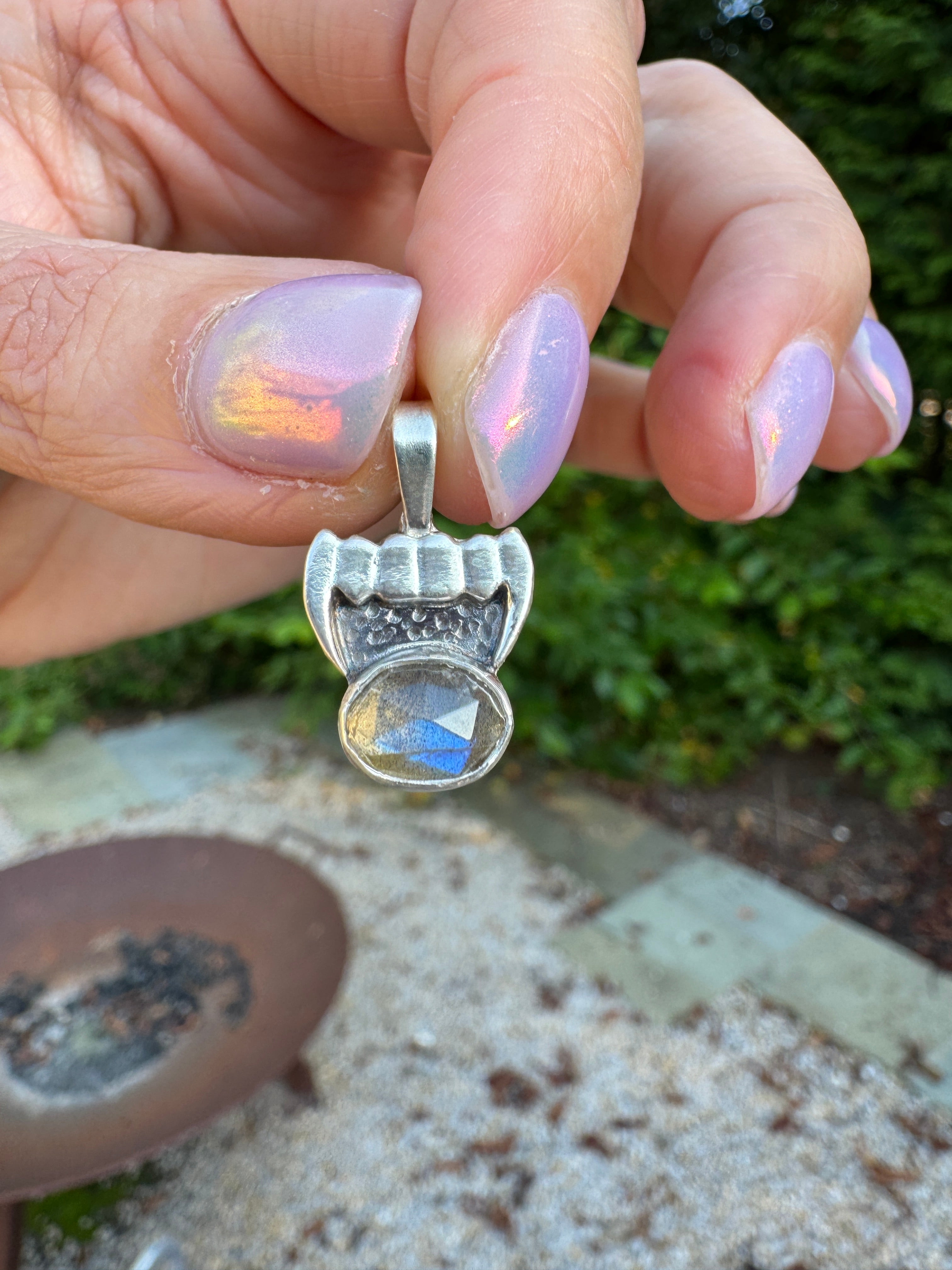Fang Pendant with Labradorite