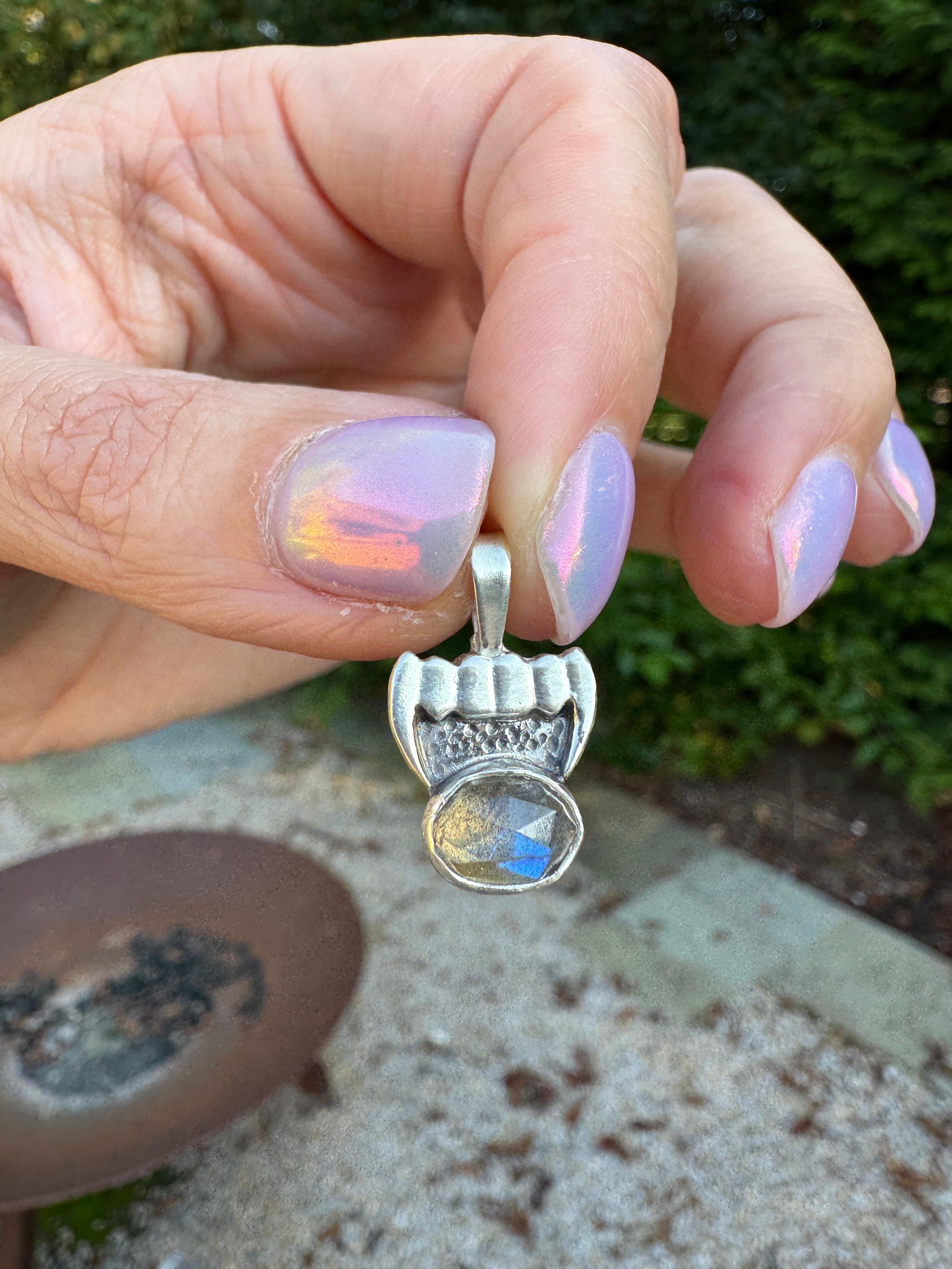 Fang Pendant with Labradorite