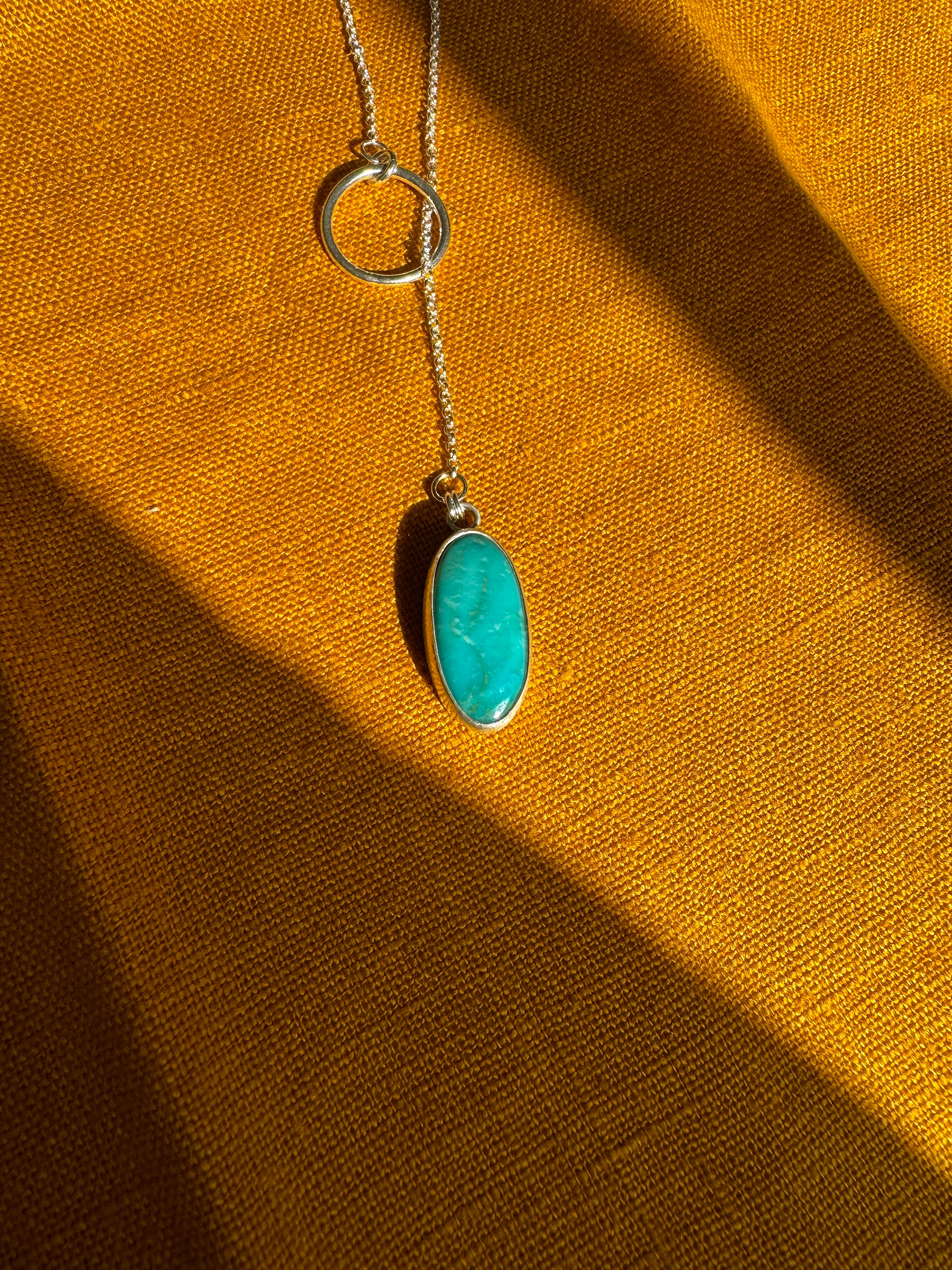 Turquoise Lariat Necklace
