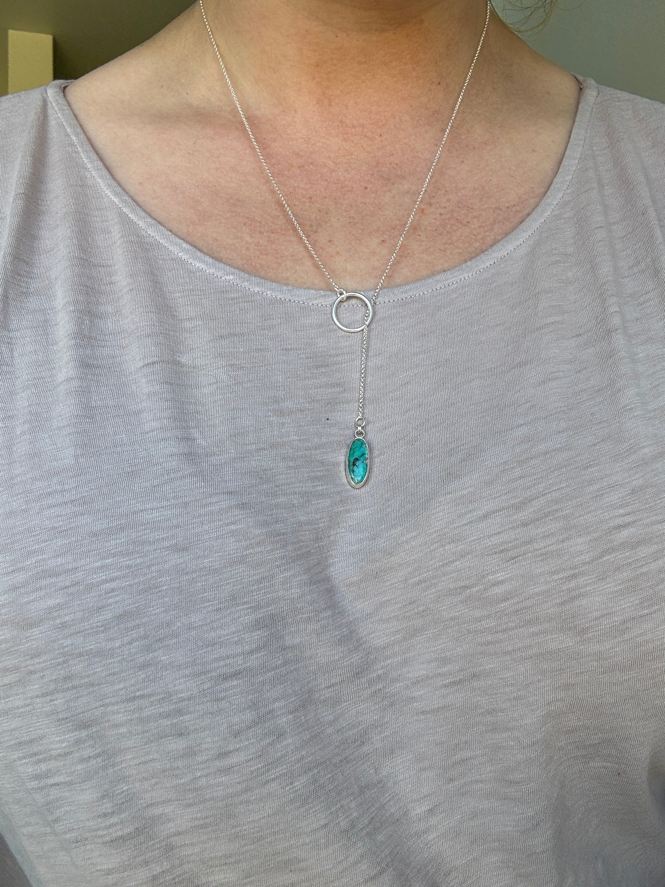Turquoise Lariat Necklace
