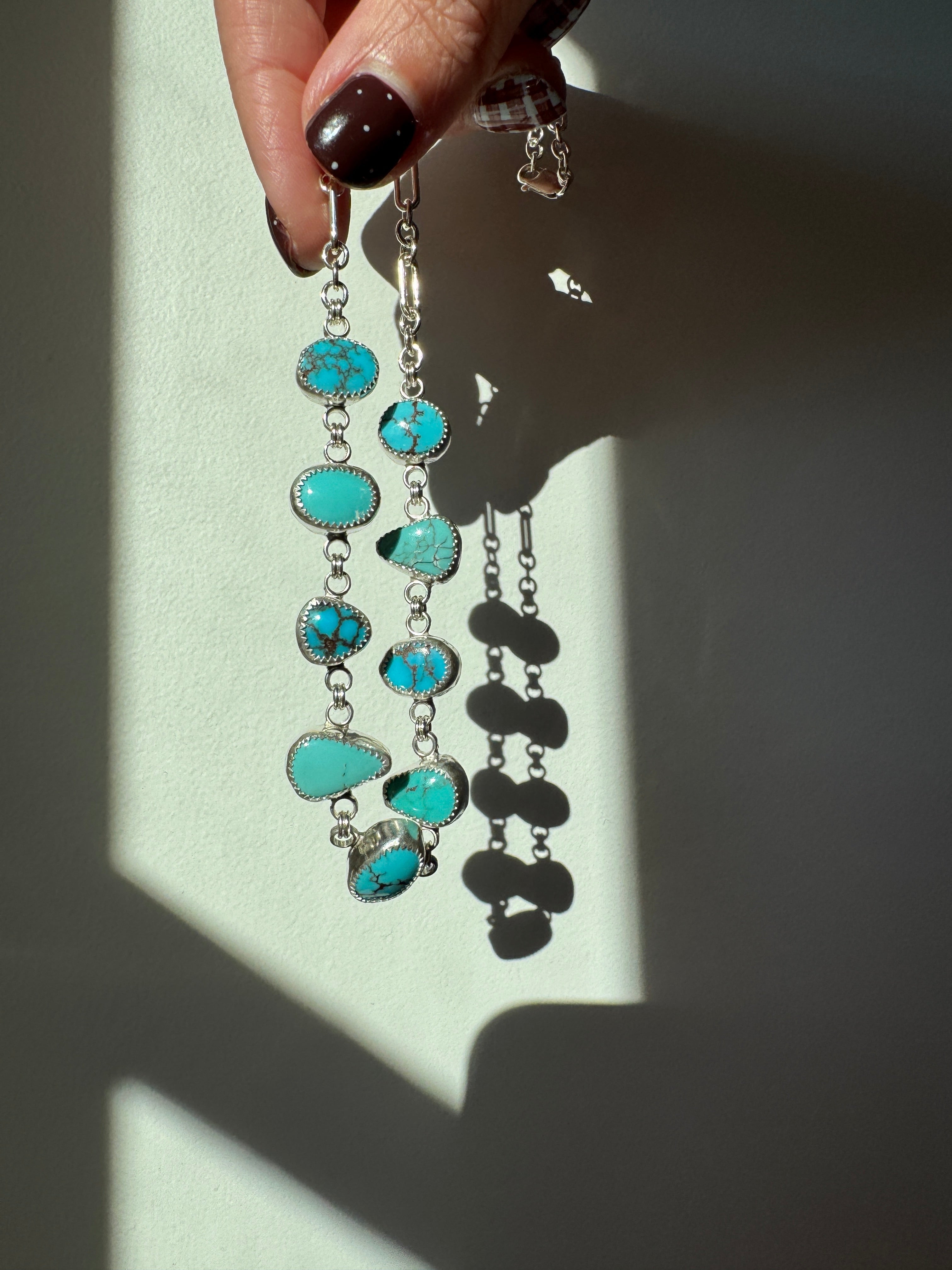 Egyptian Turquoise Choker in Sterling Silver | Multi-Stone Statement Necklace — One of a Kind