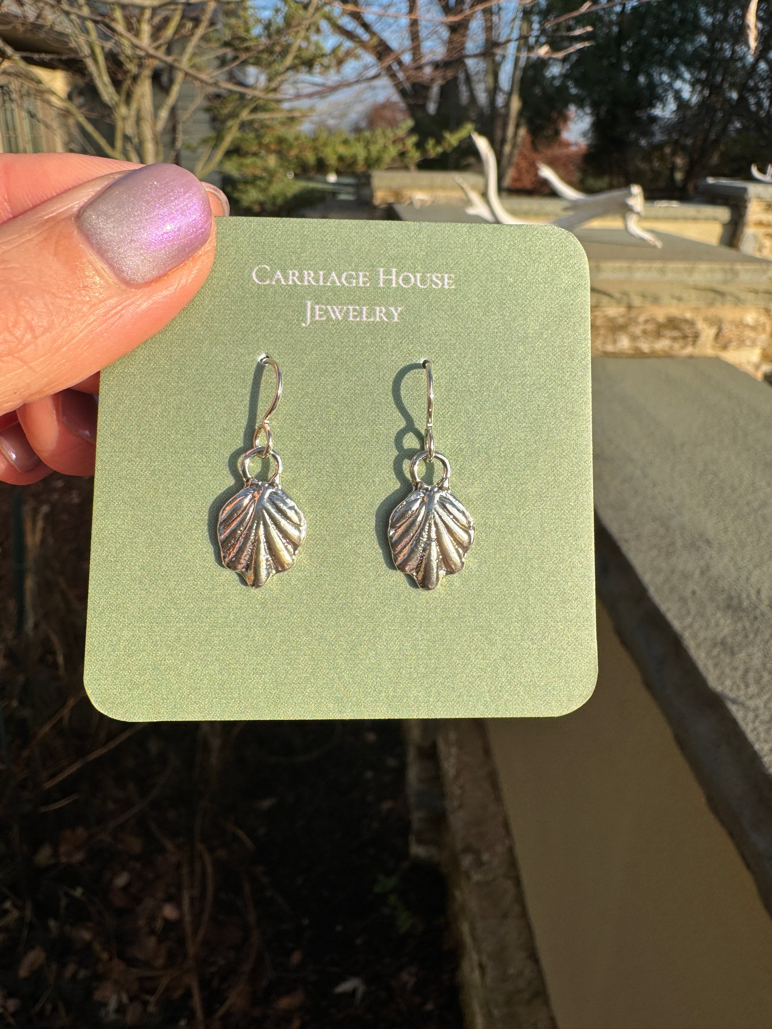 Sterling Silver Leaf Earrings