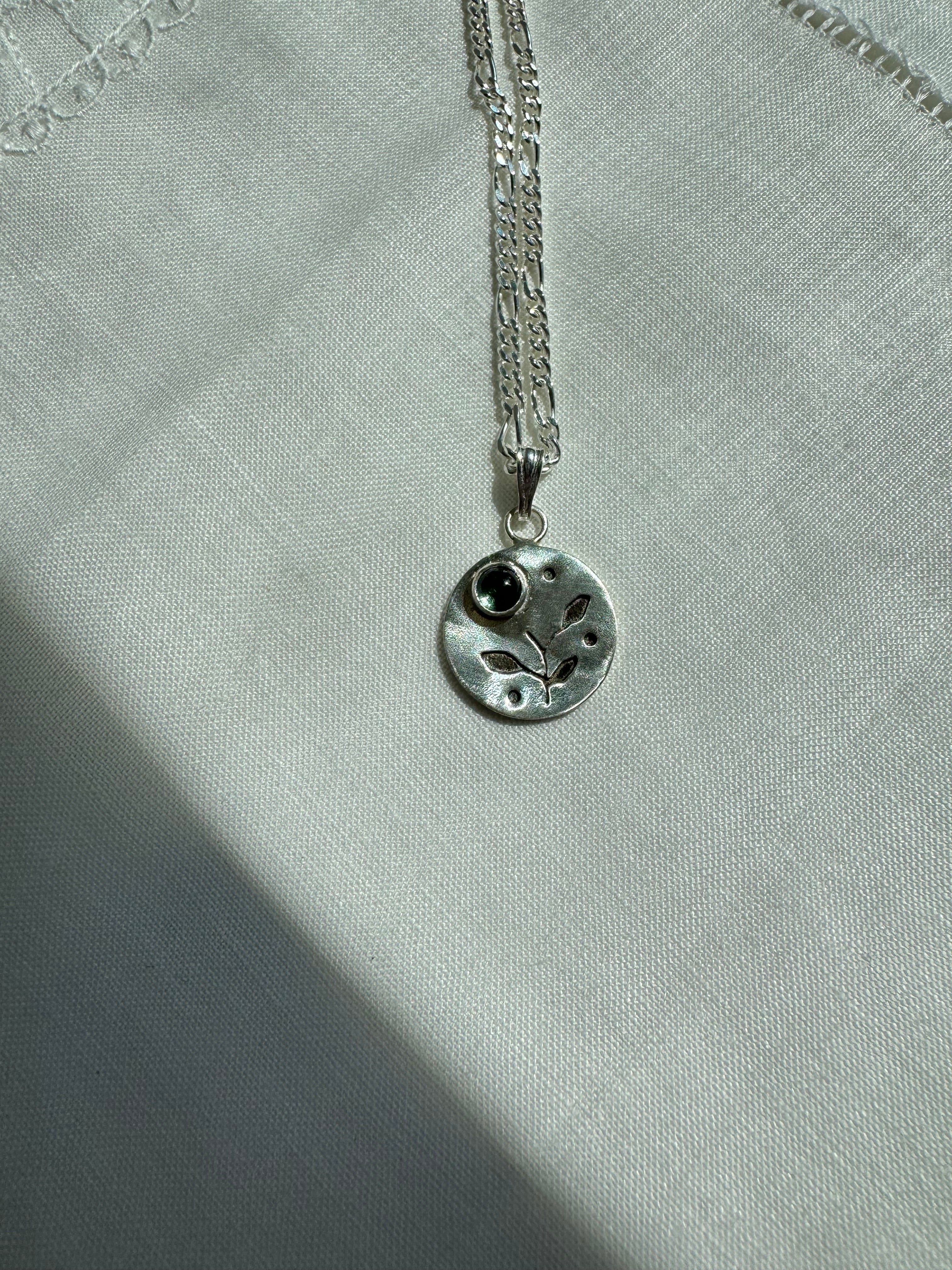 Tourmaline & Vine Pendant