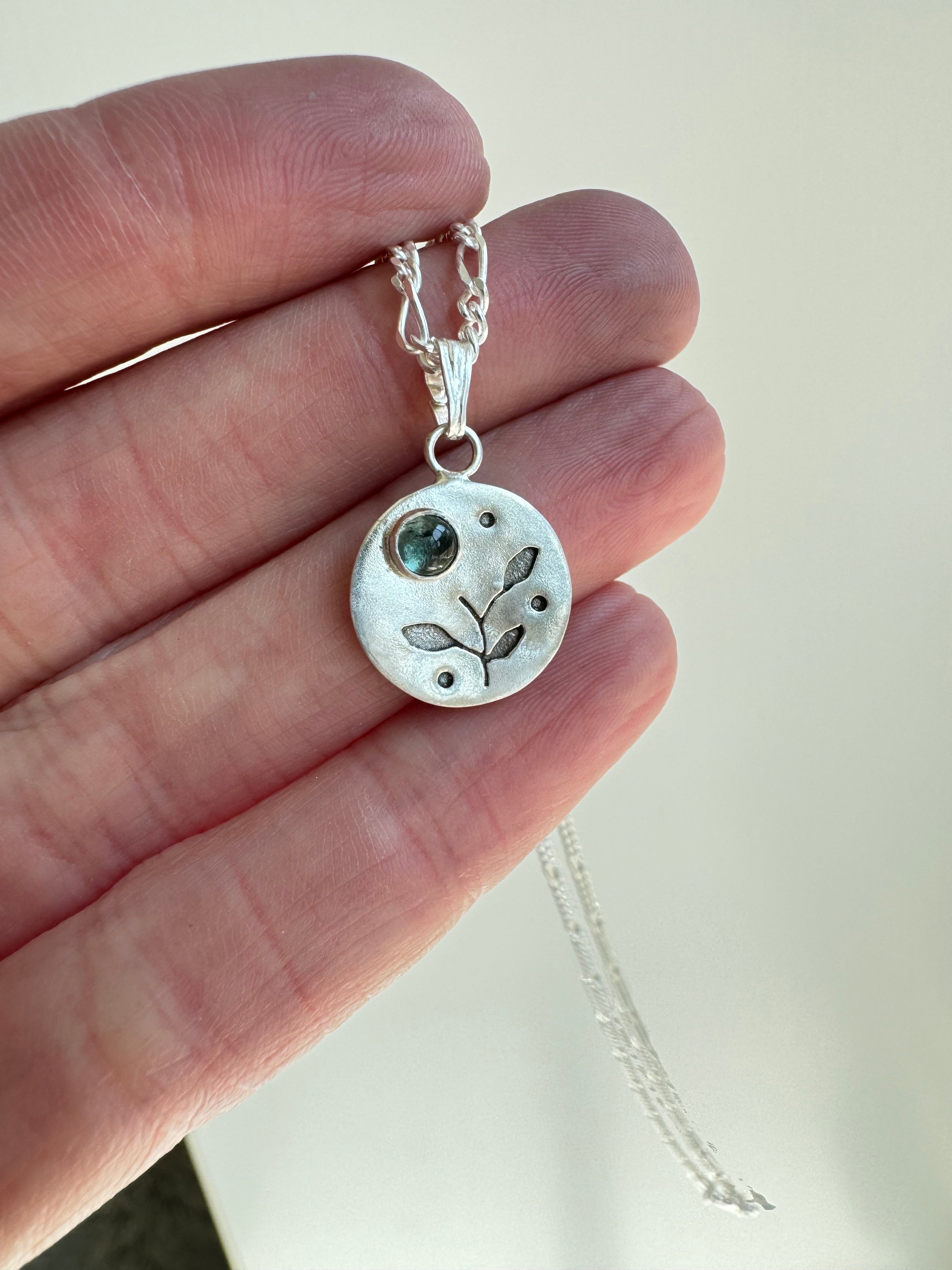 Tourmaline & Vine Pendant