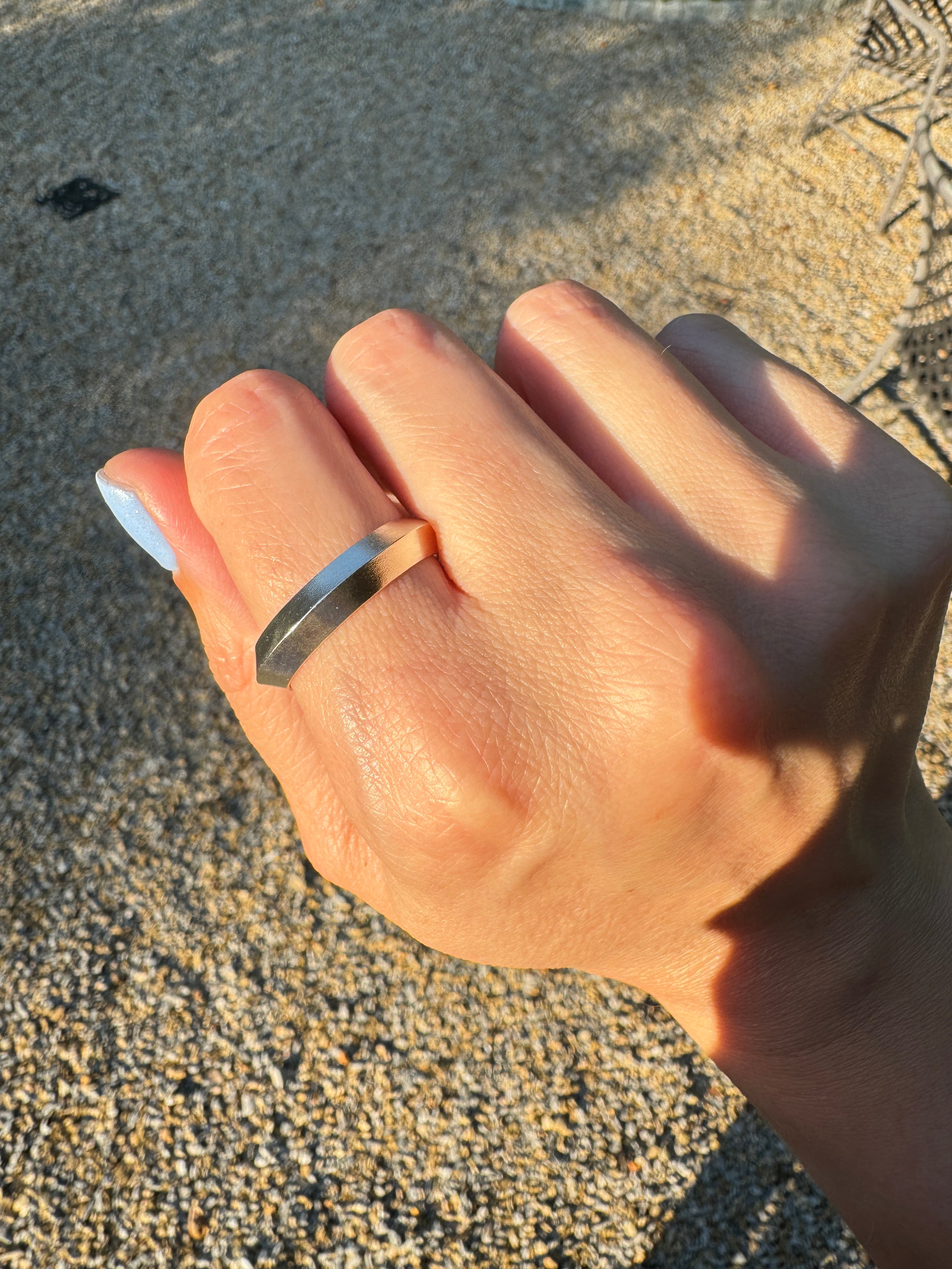 Sterling Silver Triangle Band (Size 11/11.5)