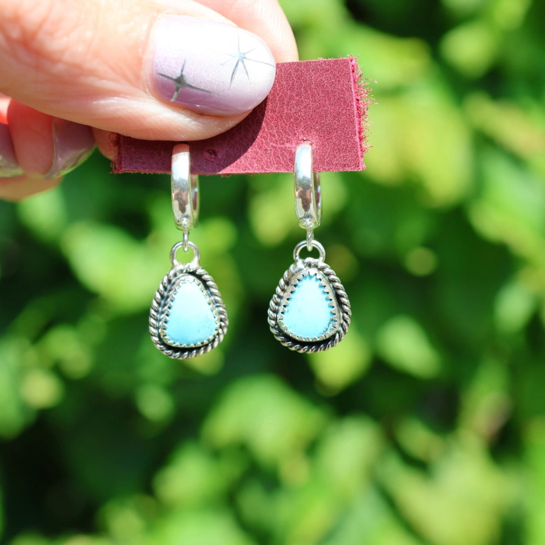 Morenci Turquoise Earrings | Huggie Hoops
