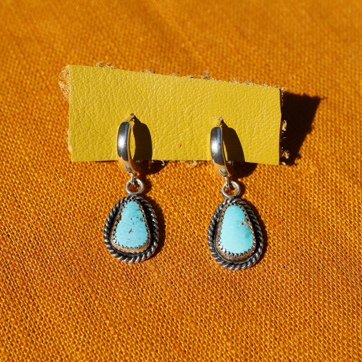 Morenci Turquoise Earrings | Huggie Hoops