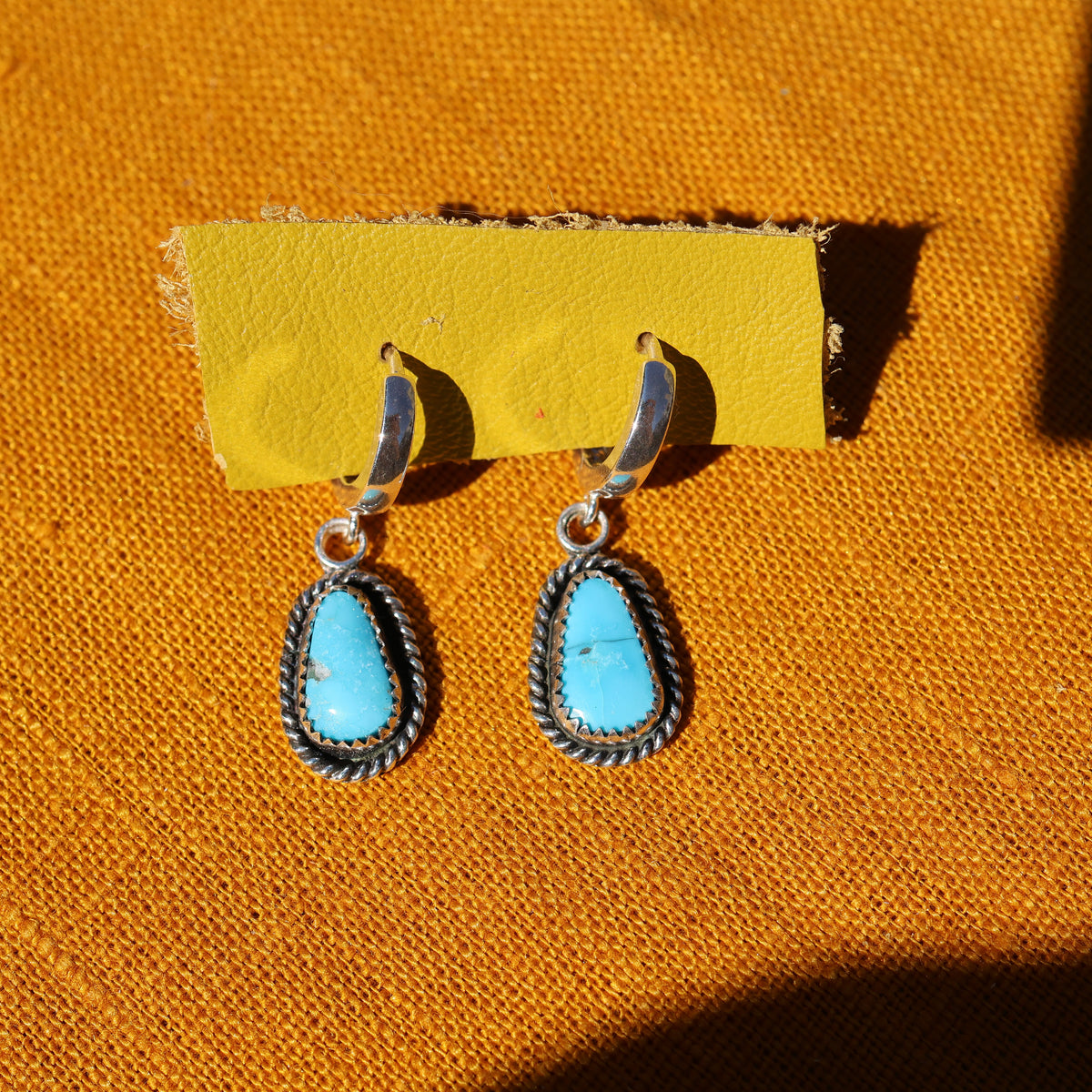 Morenci Turquoise Earrings | Huggie Hoops
