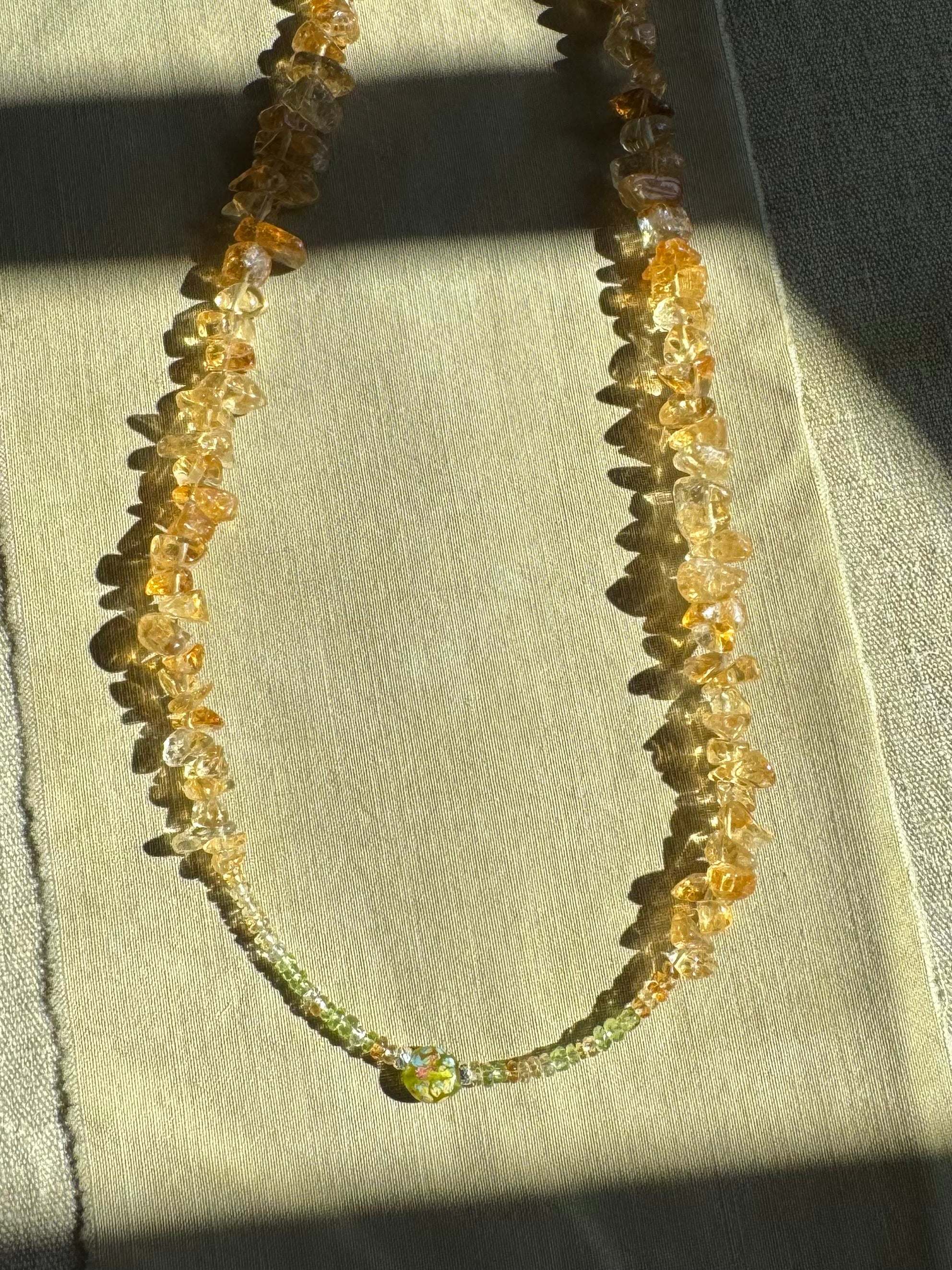 Citrine & Montana Sapphire Necklace