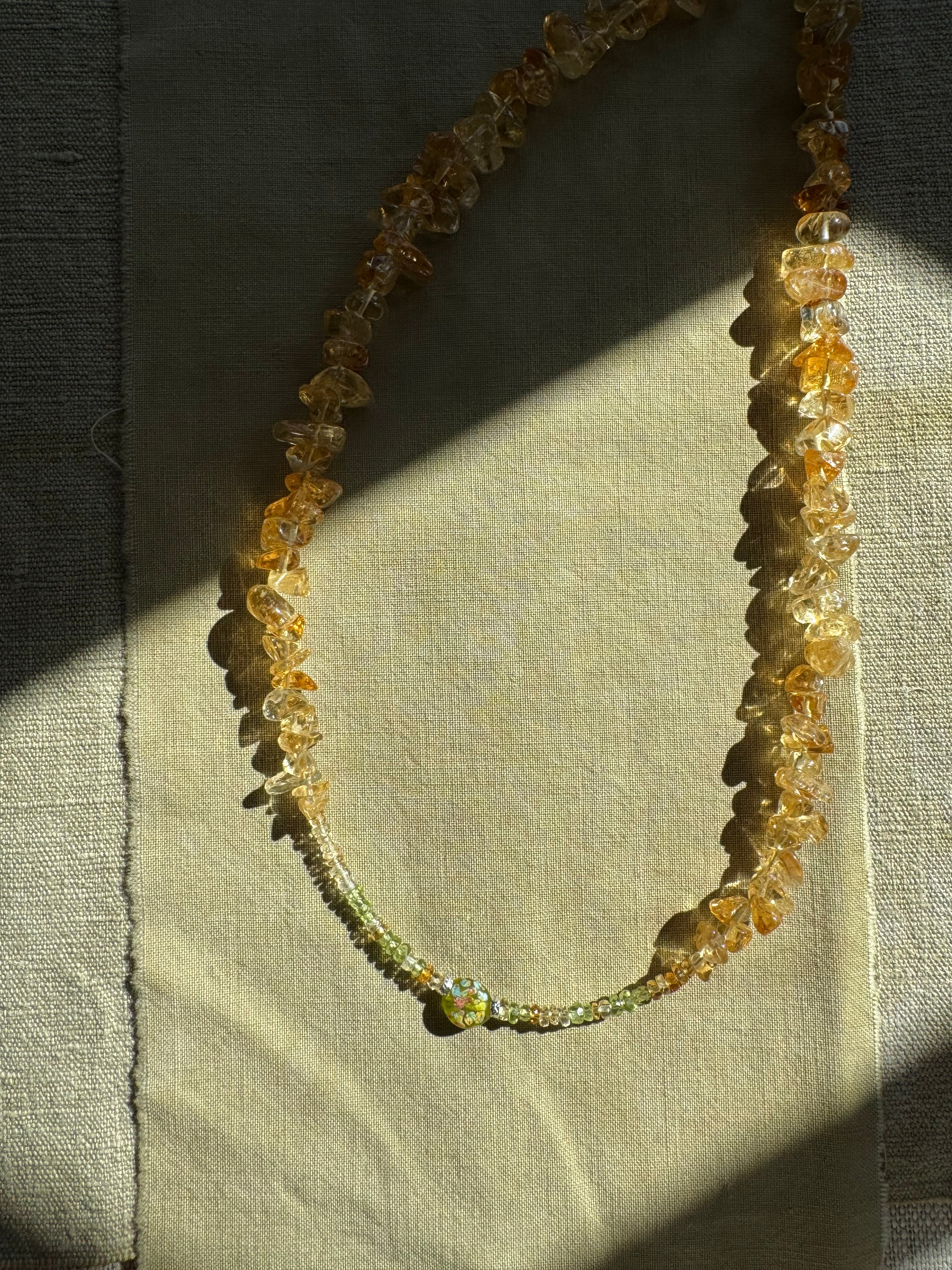 Citrine & Montana Sapphire Necklace