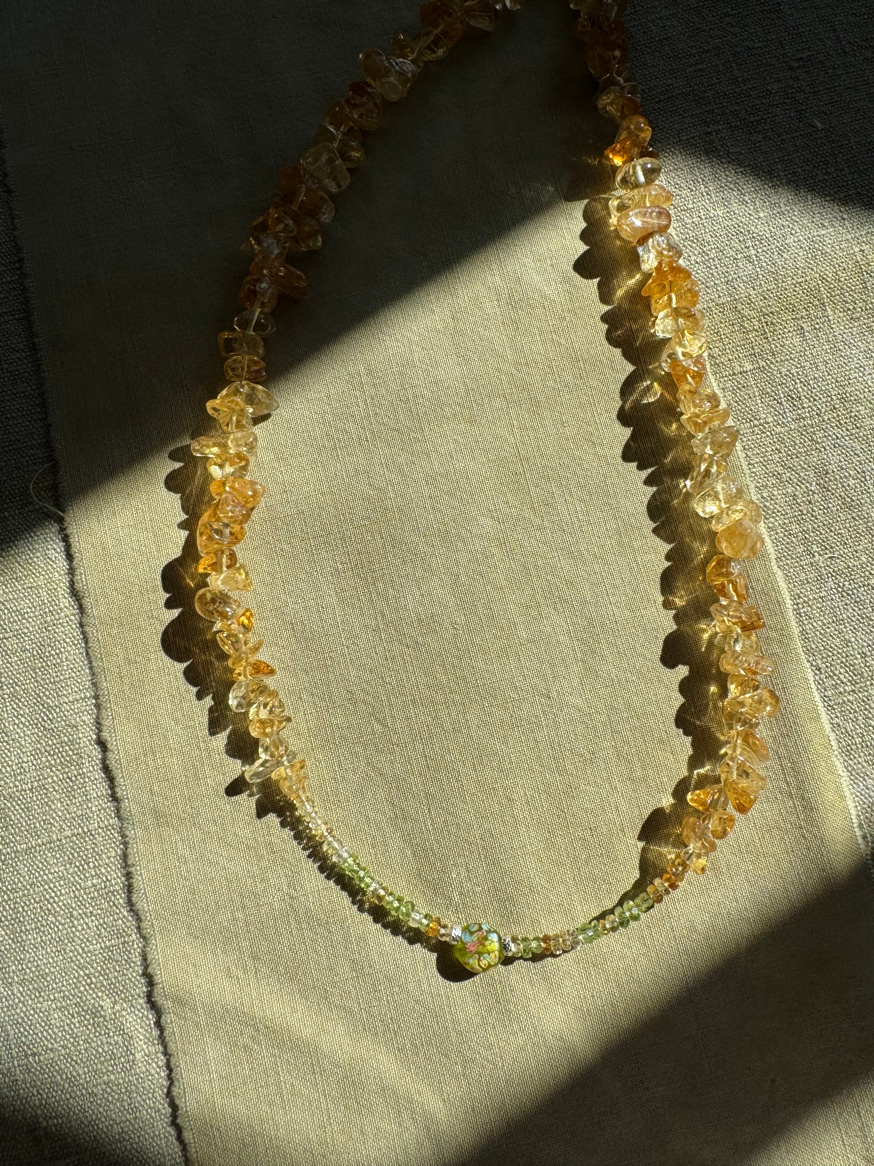 Citrine & Montana Sapphire Necklace