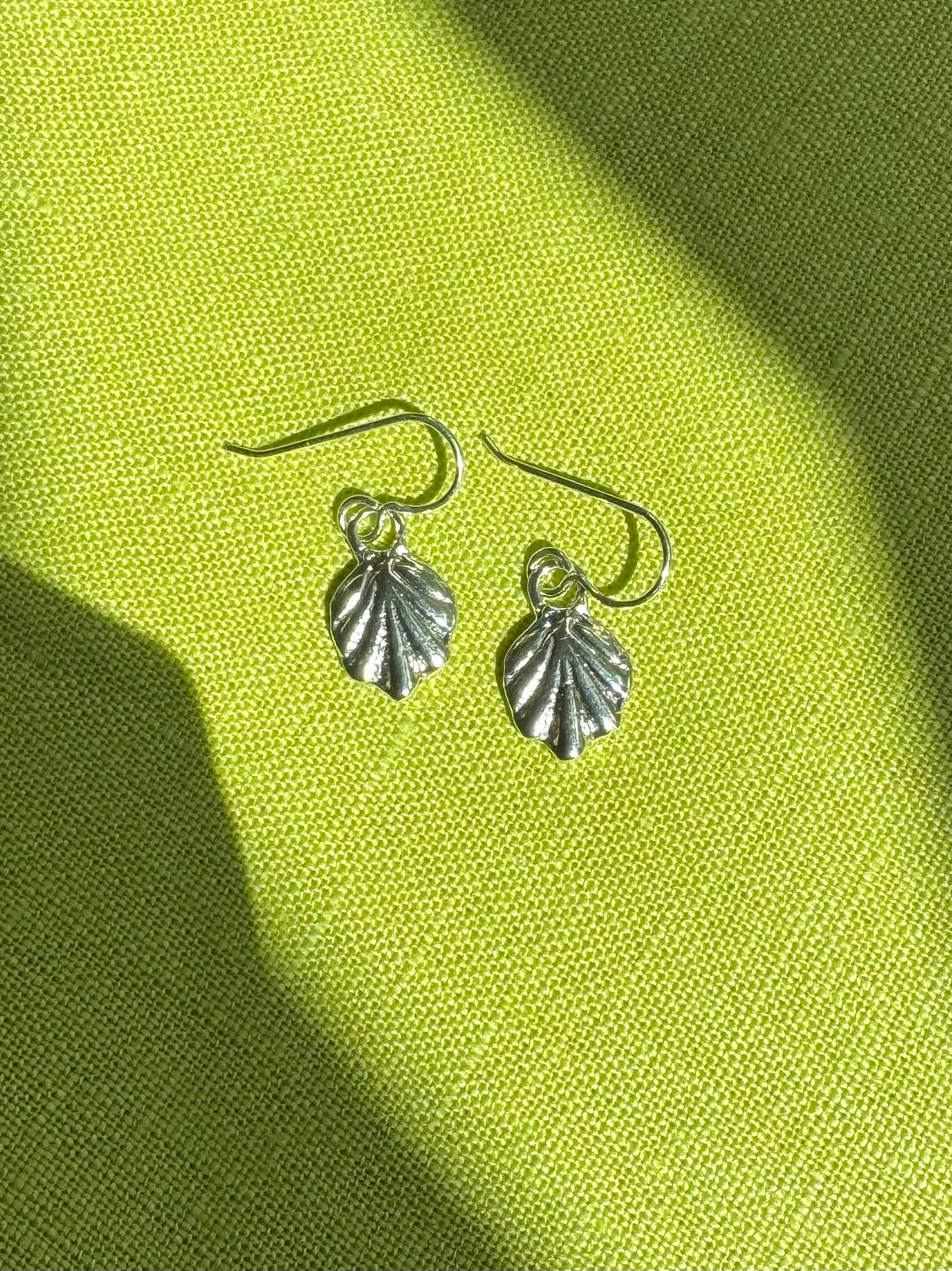 Sterling Silver Leaf Earrings
