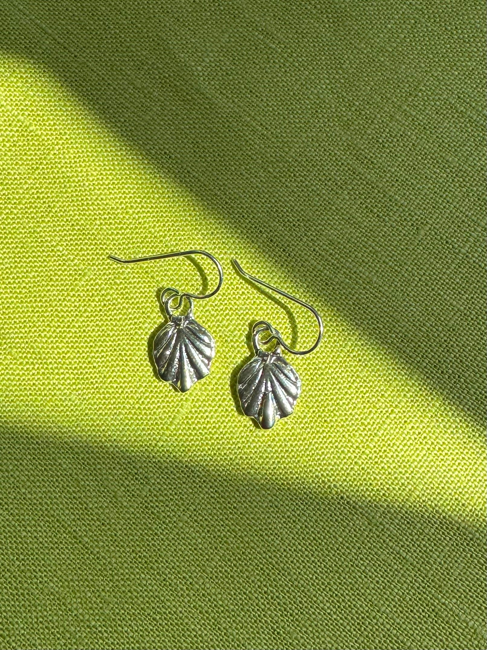 Sterling Silver Leaf Earrings