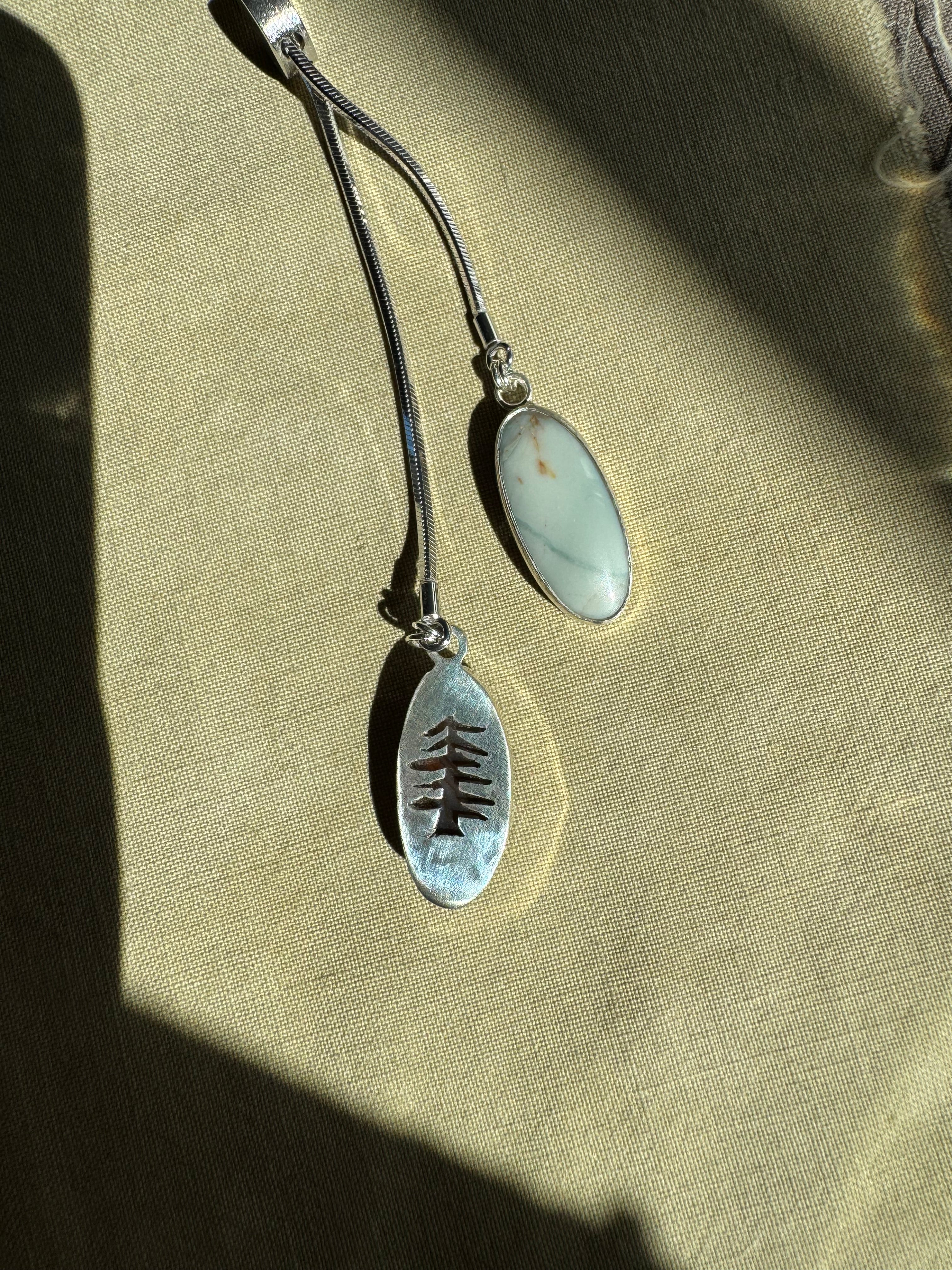 Montana Agate & Skaggs Jasper Bolo Necklace