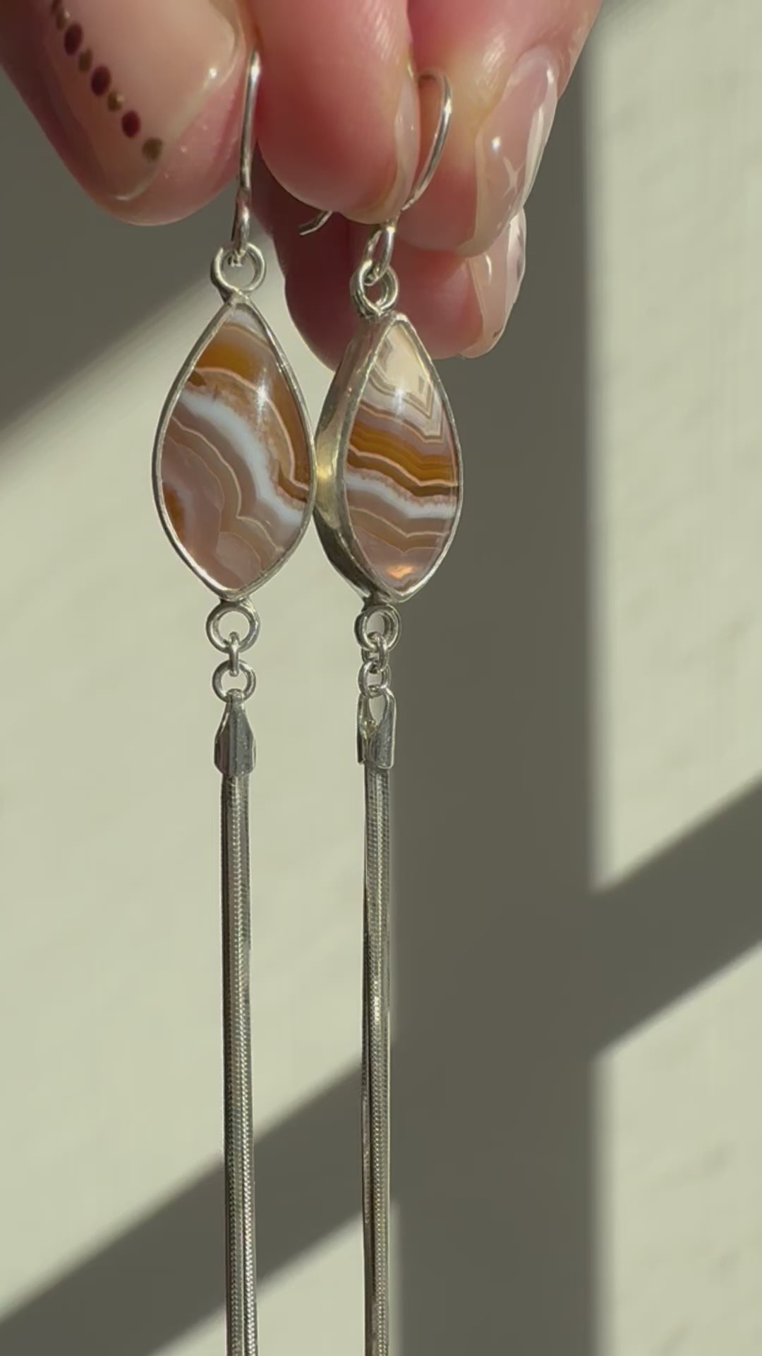 Carriage House Jewelry | Agua Nueva Snake Chain Dangles (Pinks & Nudes Pair)