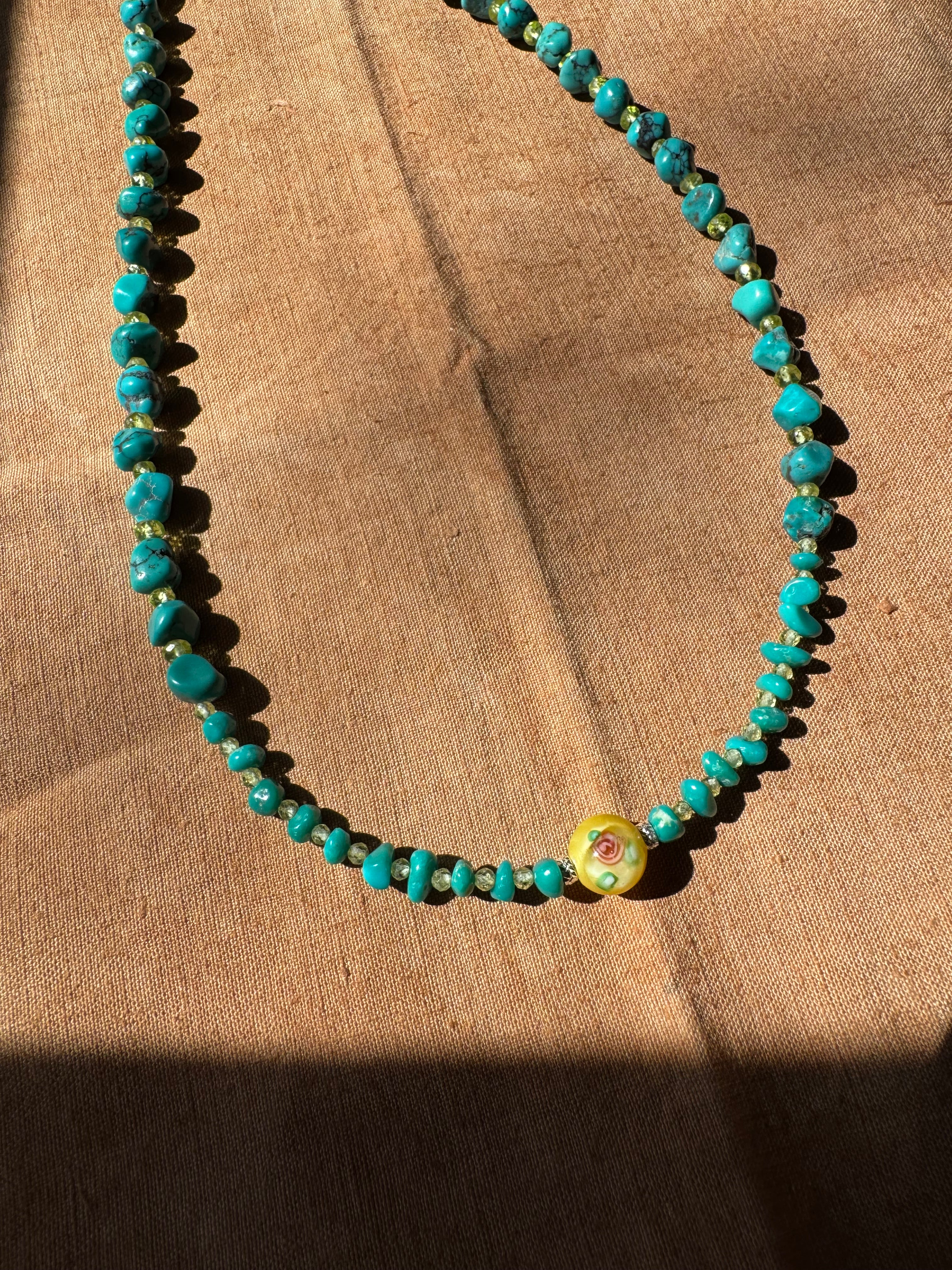 Turquoise & Peridot Necklace
