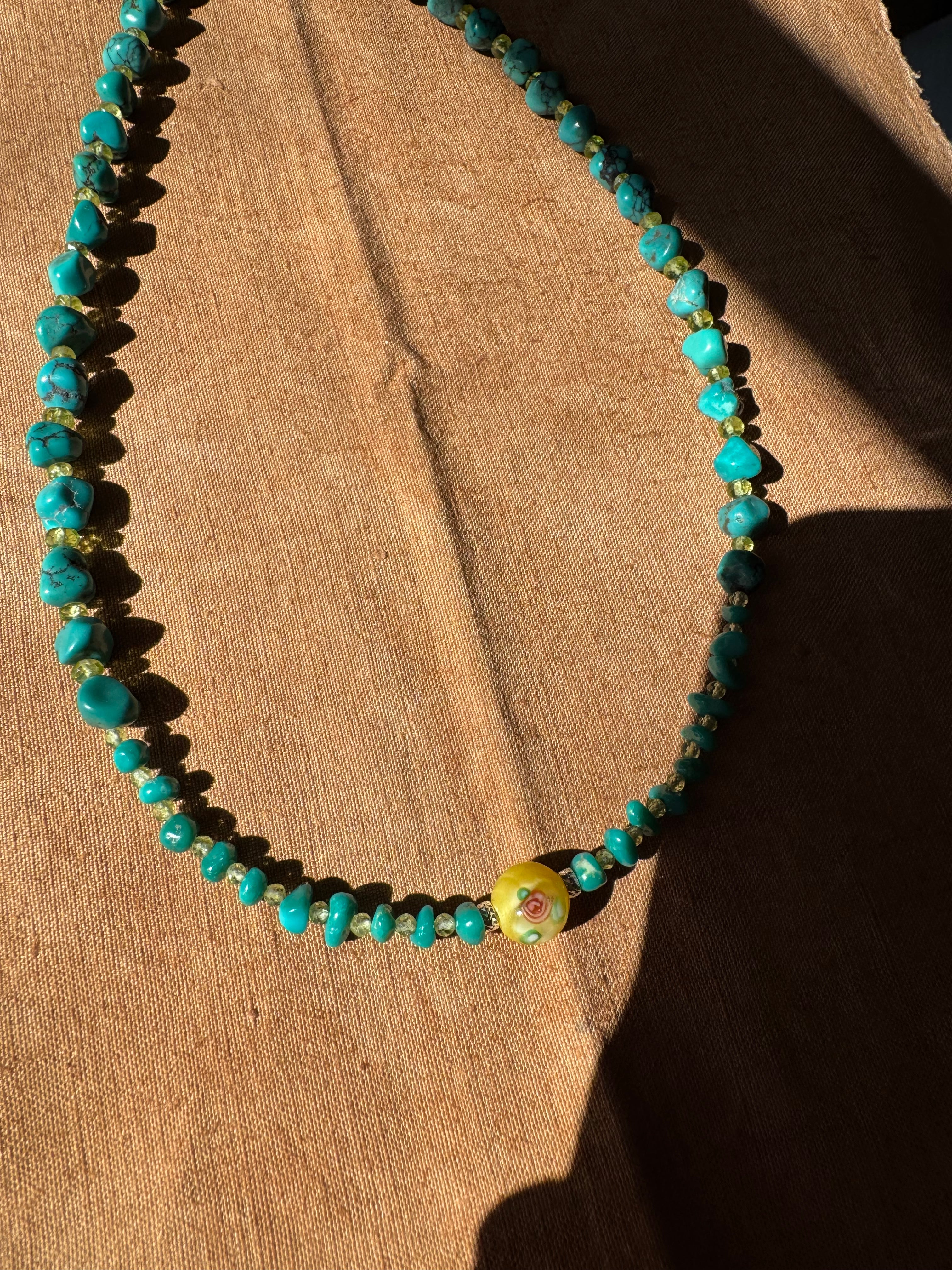Turquoise & Peridot Necklace