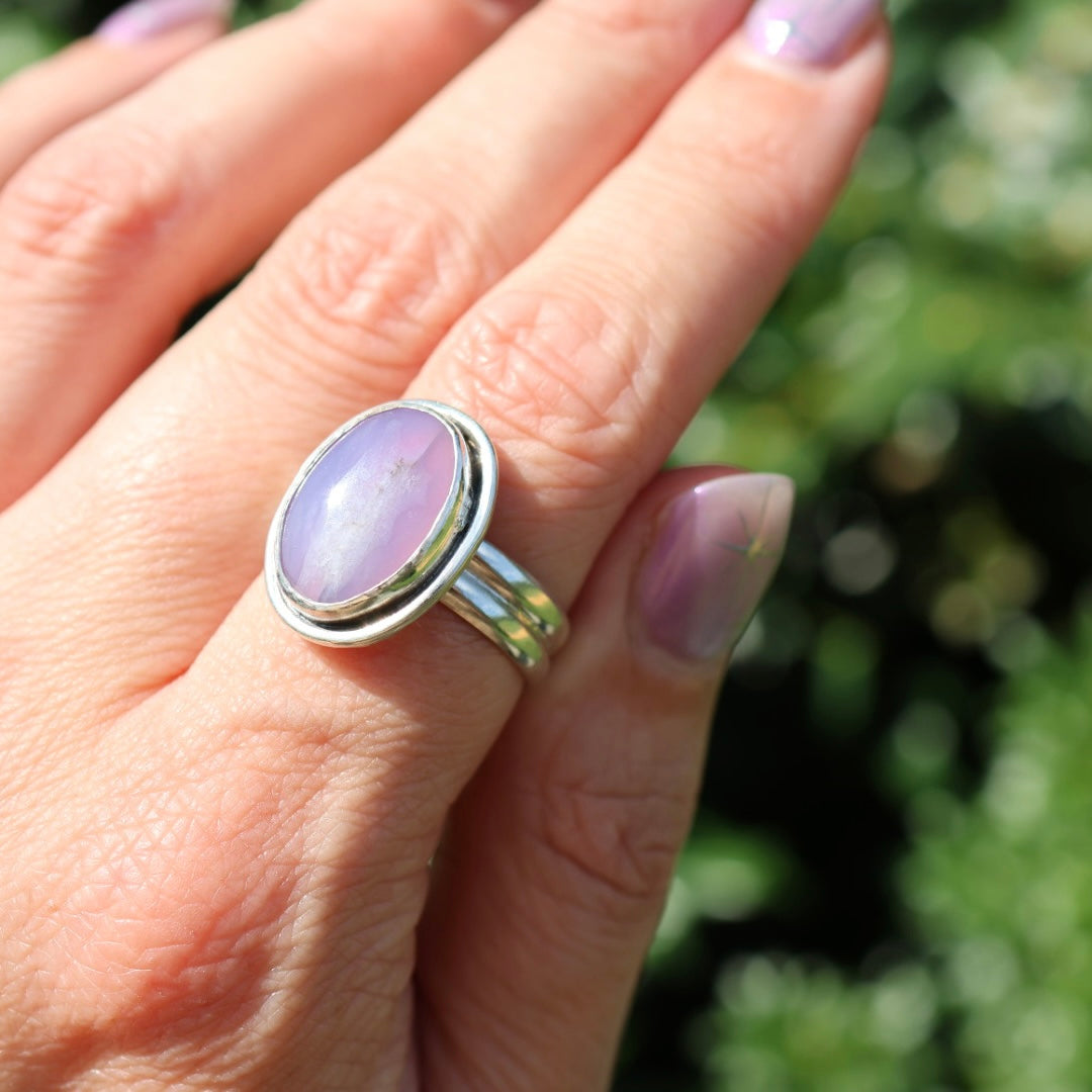 Holley Blue Oval Ring (Size 8.5/9)
