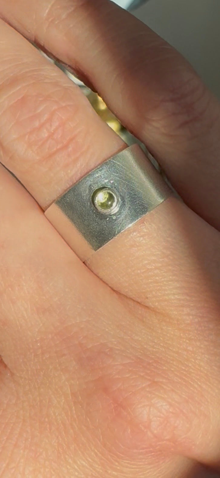 Wide Band Rings with 3mm Stones