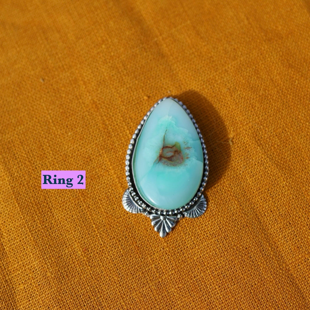 Teardrop Fischer Stone Ring (made in your size)