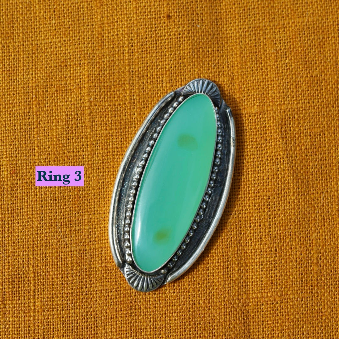 Teardrop Fischer Stone Ring (made in your size)