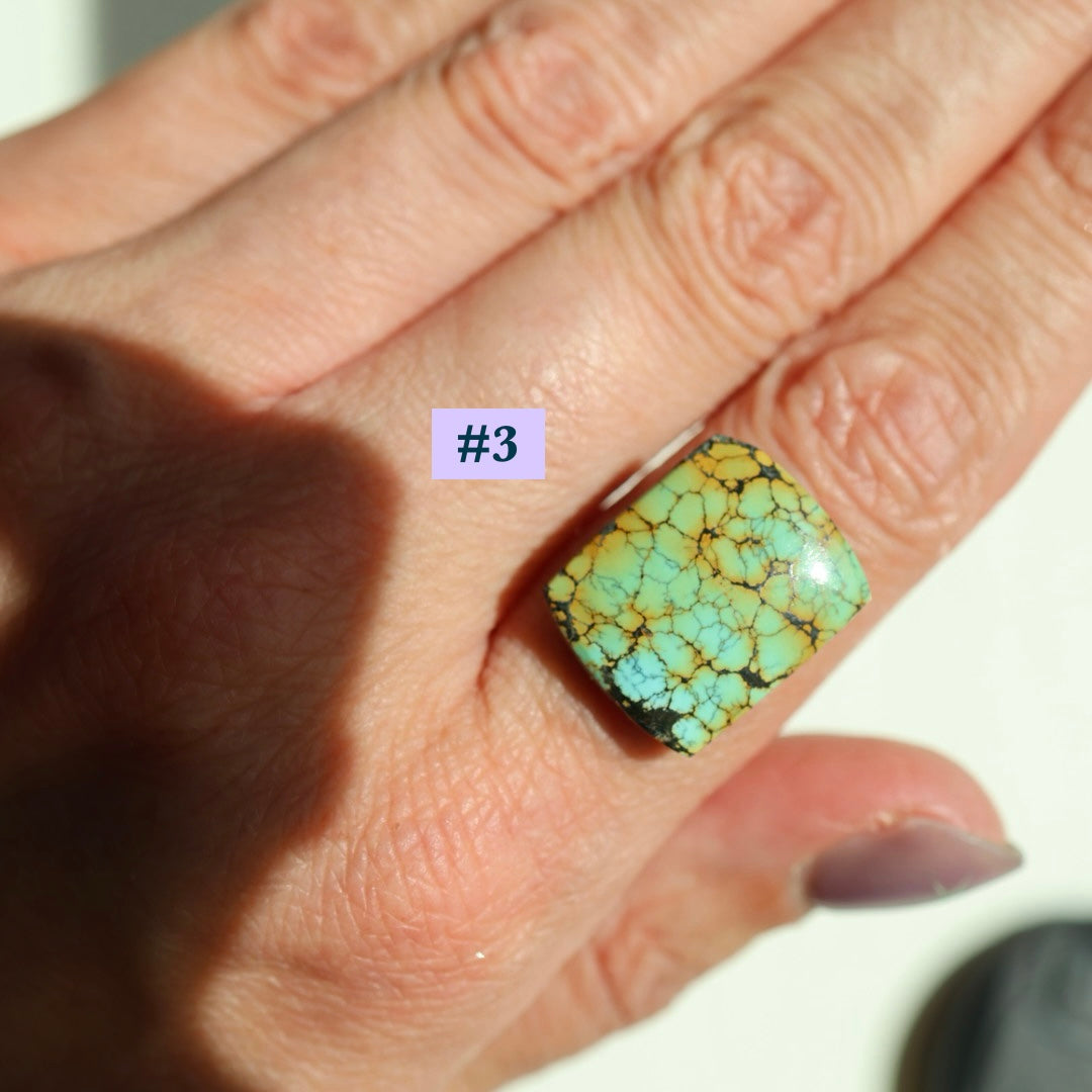 MTO Turquoise Barrel Rings- Pick your Own Stone