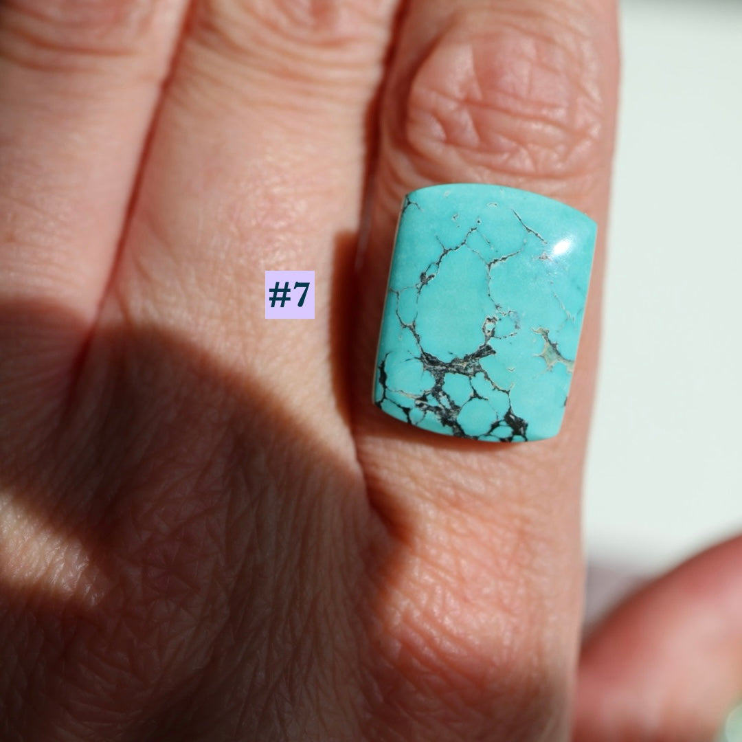 MTO Turquoise Barrel Rings- Pick your Own Stone