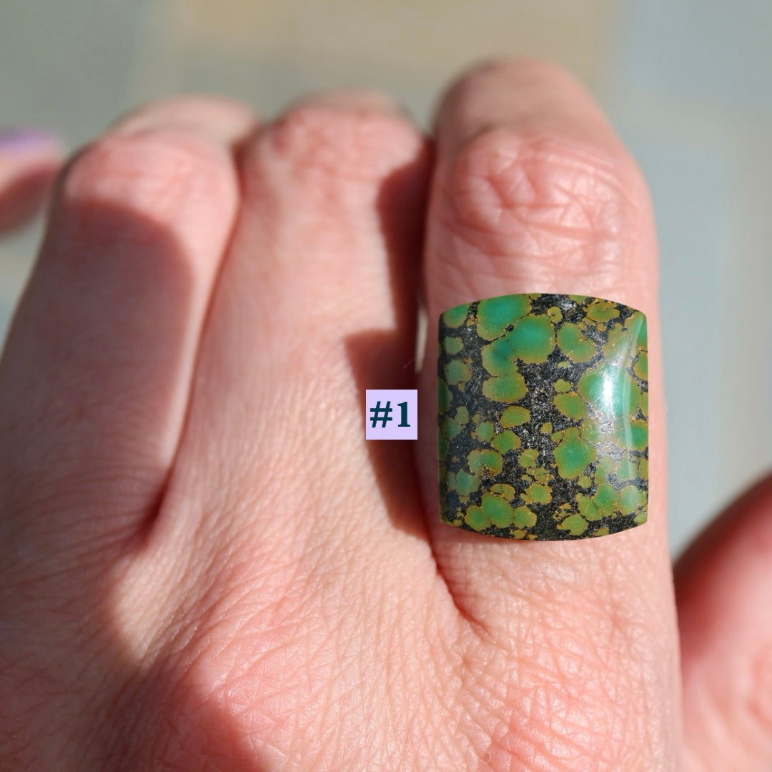 MTO Turquoise Barrel Rings- Pick your Own Stone