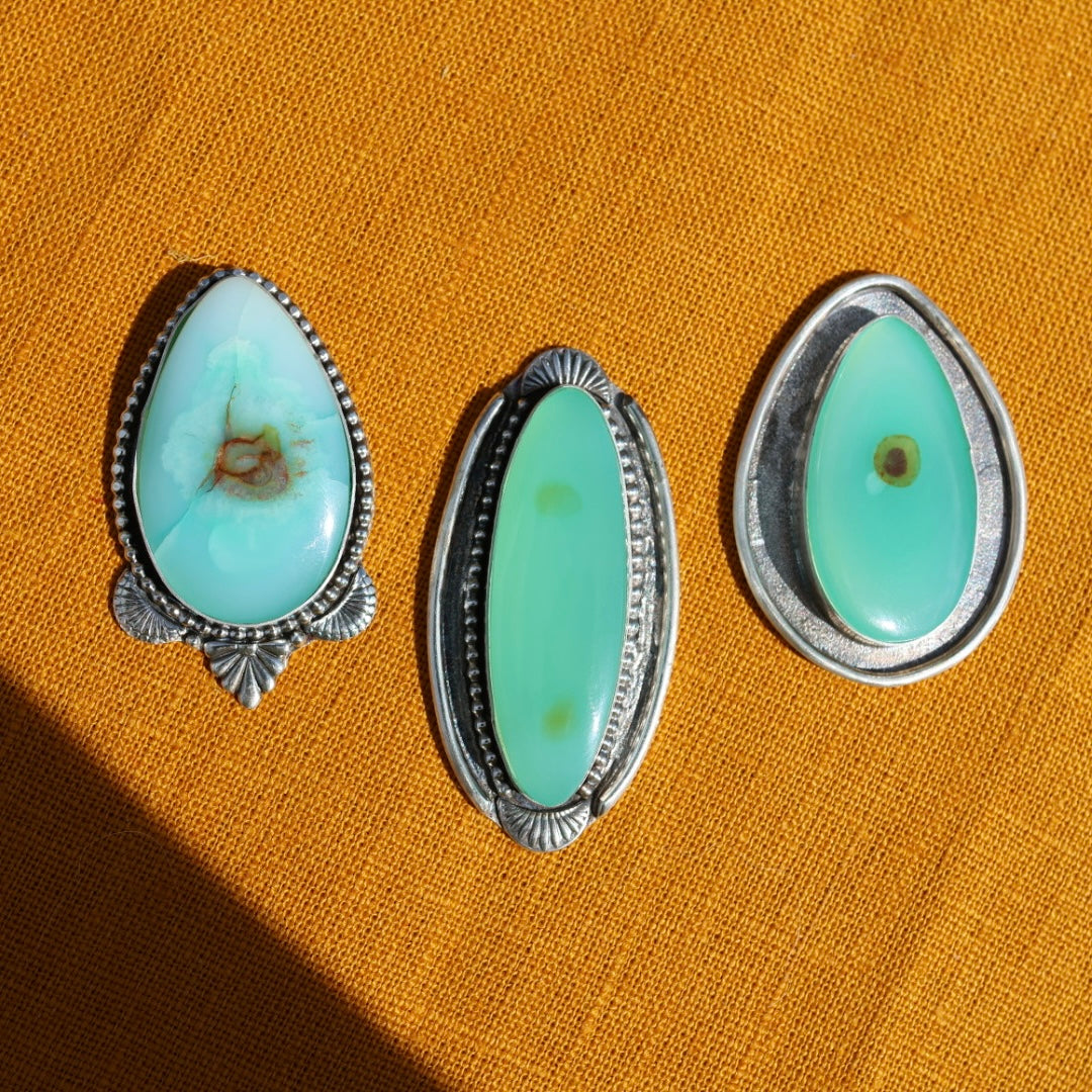 Teardrop Fischer Stone Ring (made in your size)