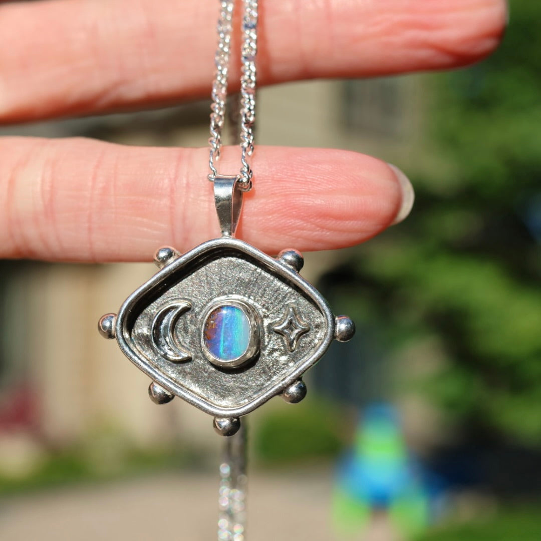 Celestial Opal Studded Pendant