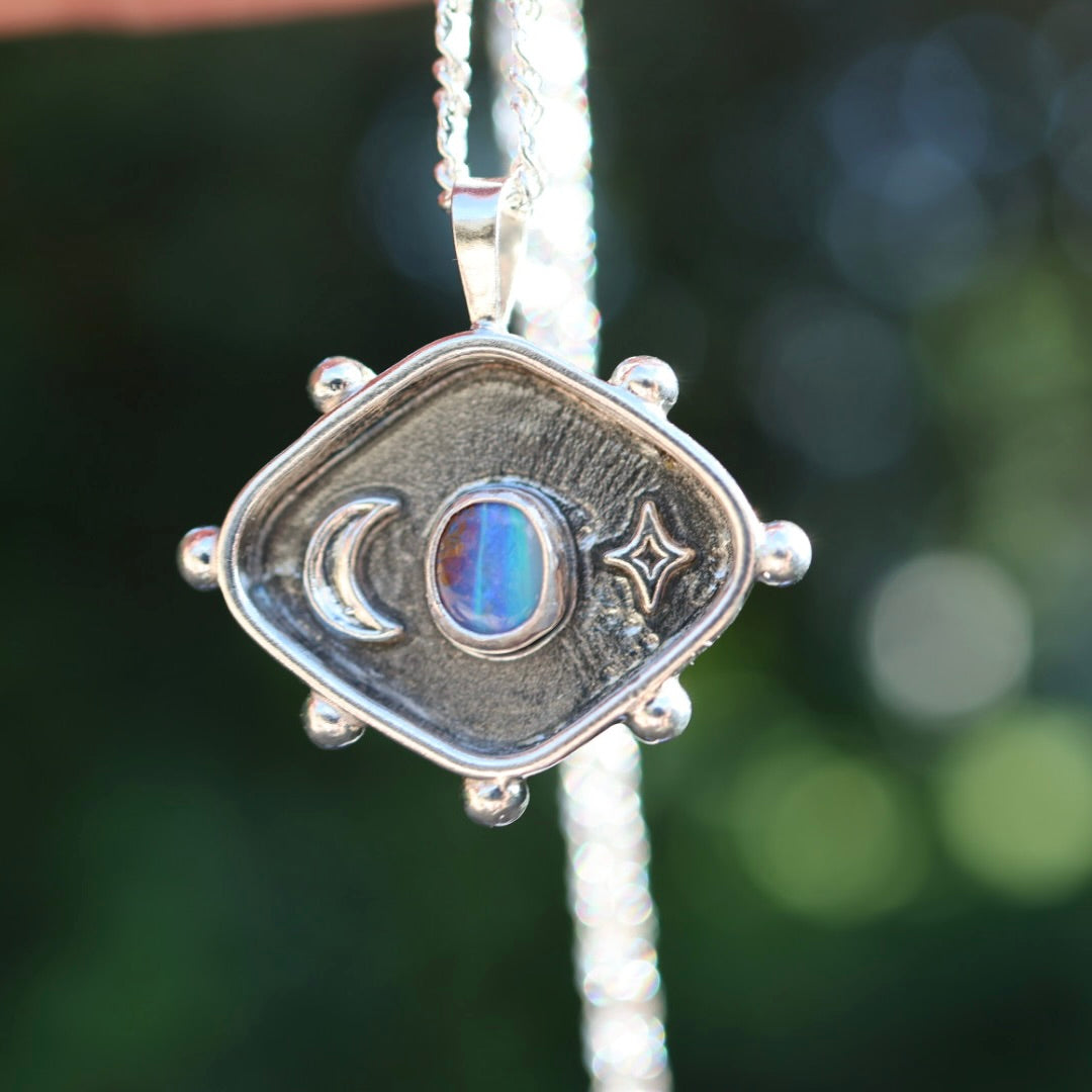 Celestial Opal Studded Pendant