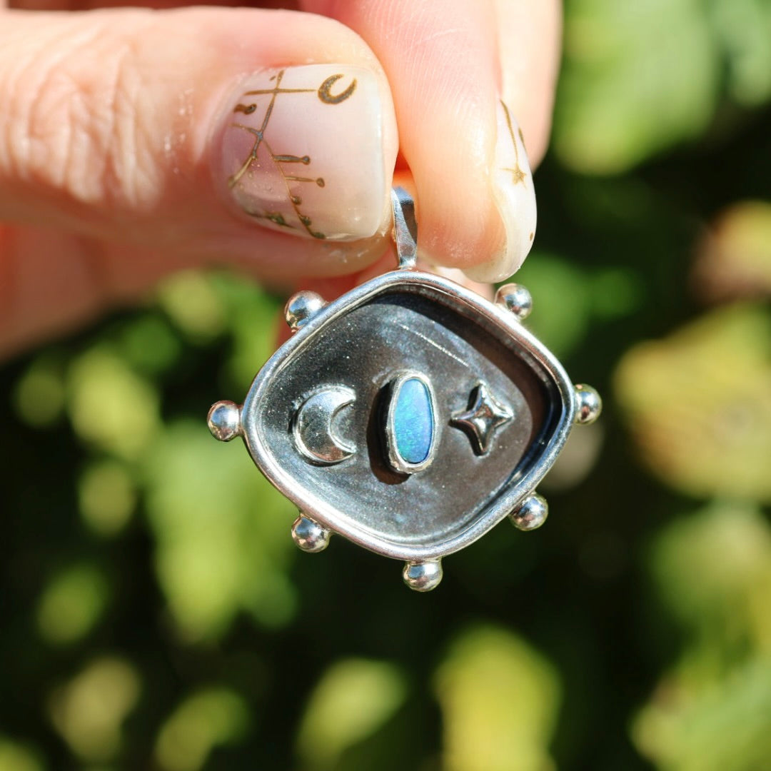 Celestial Opal Studded Pendant