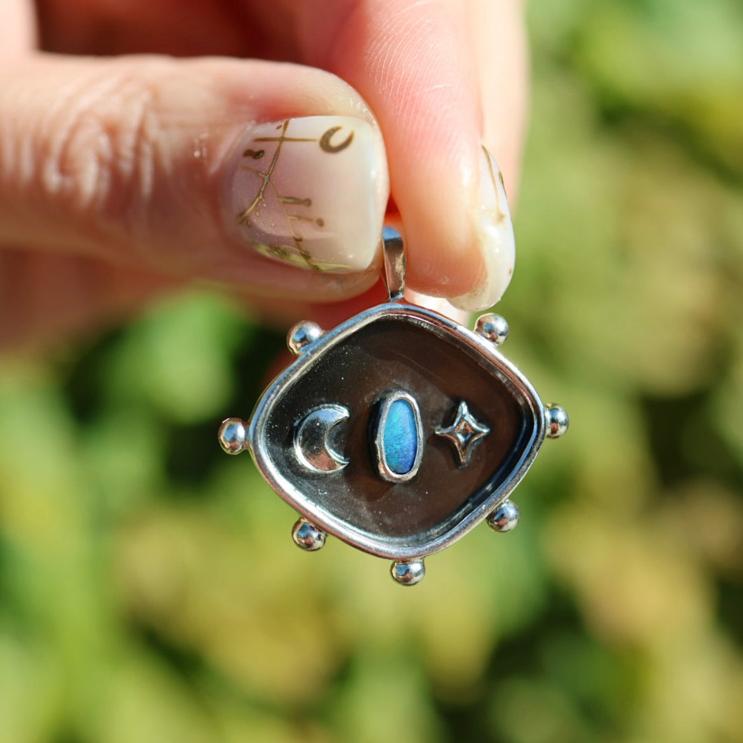 Celestial Opal Studded Pendant