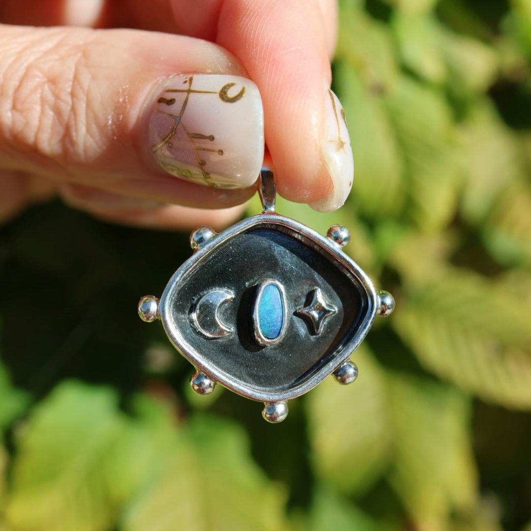 Celestial Opal Studded Pendant