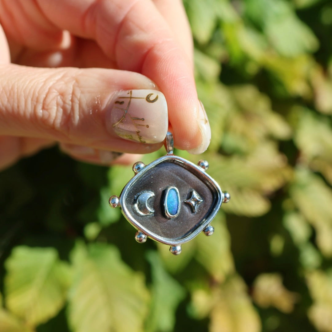 Celestial Opal Studded Pendant