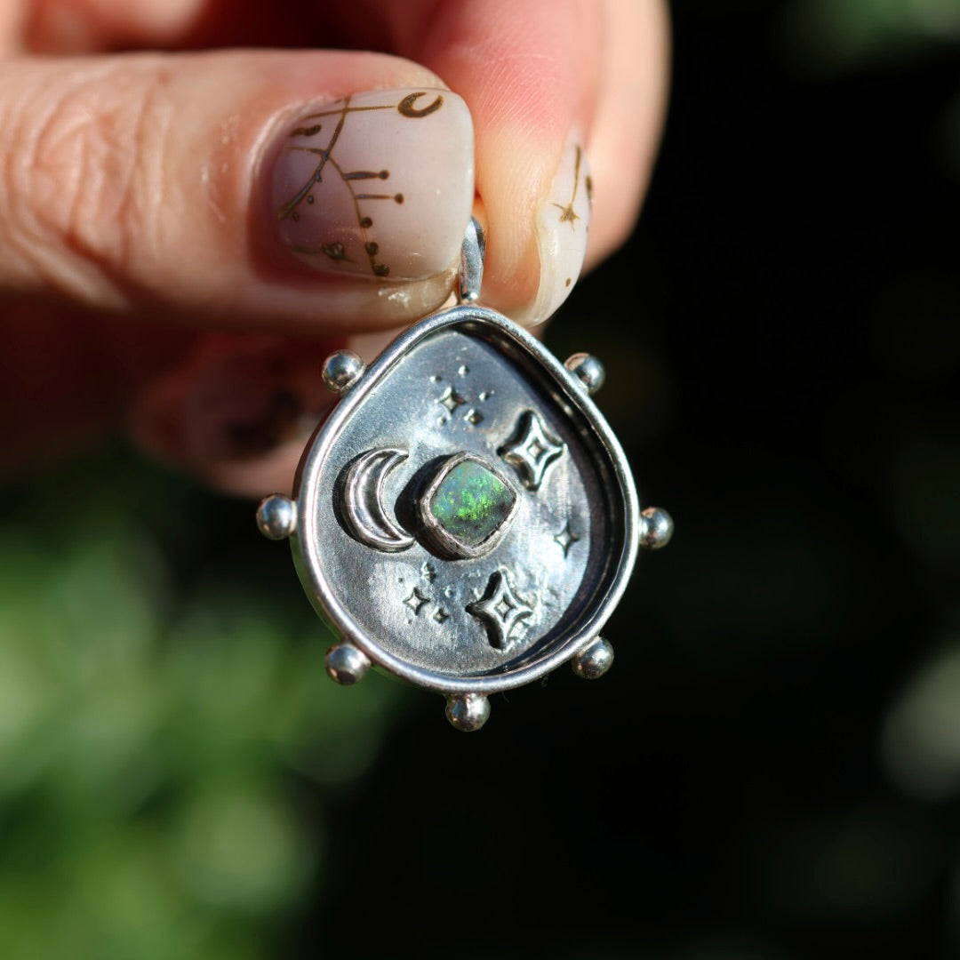 Celestial Opal Studded Pendant