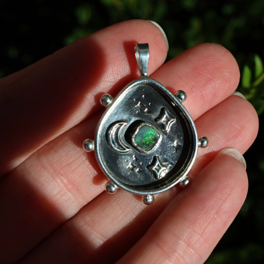 Celestial Opal Studded Pendant