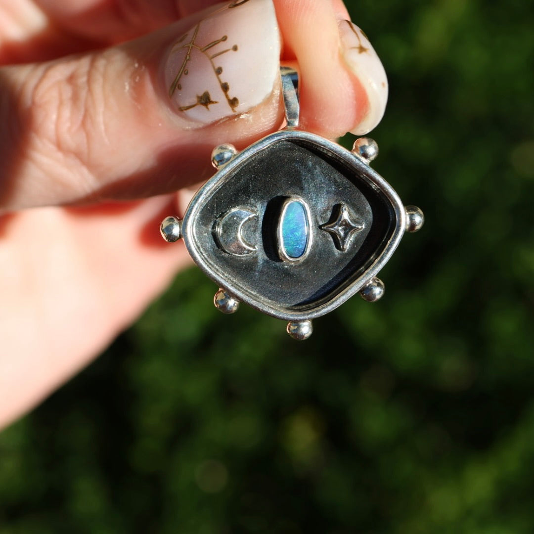 Celestial Opal Studded Pendant