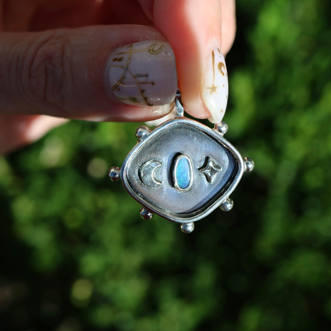 Celestial Opal Studded Pendant