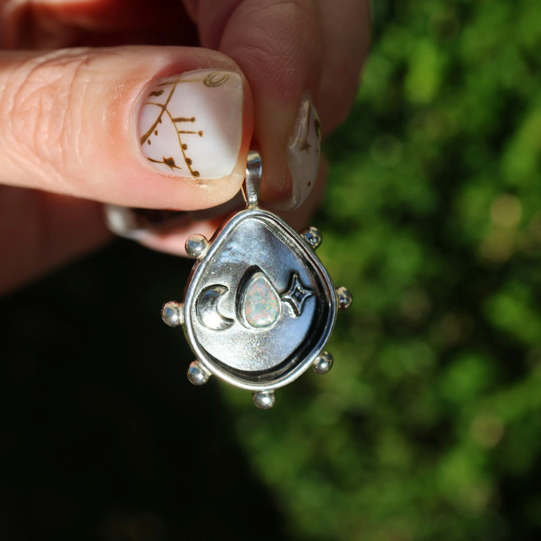 Celestial Opal Studded Pendant