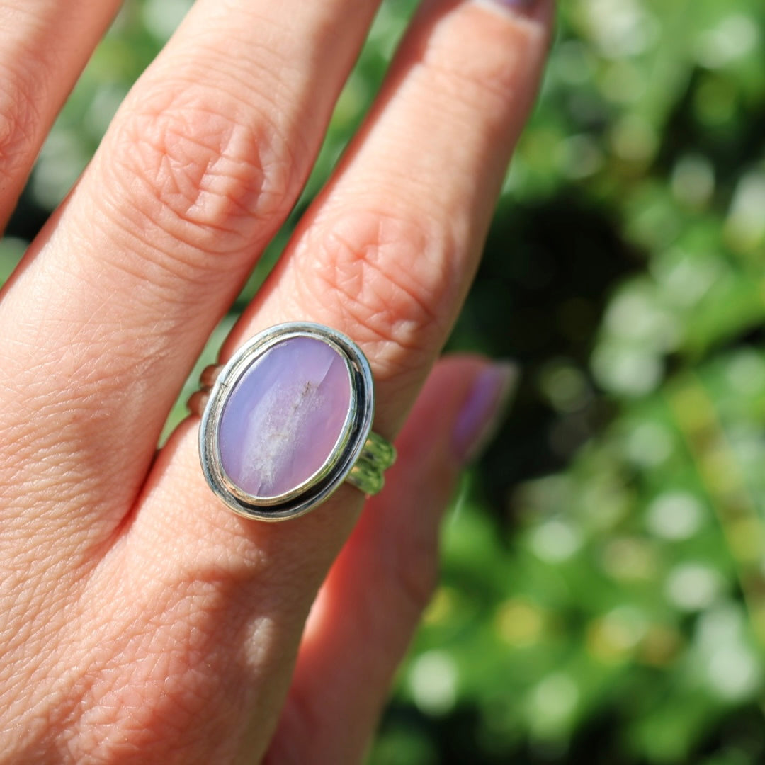 Holley Blue Oval Ring (Size 8.5/9)