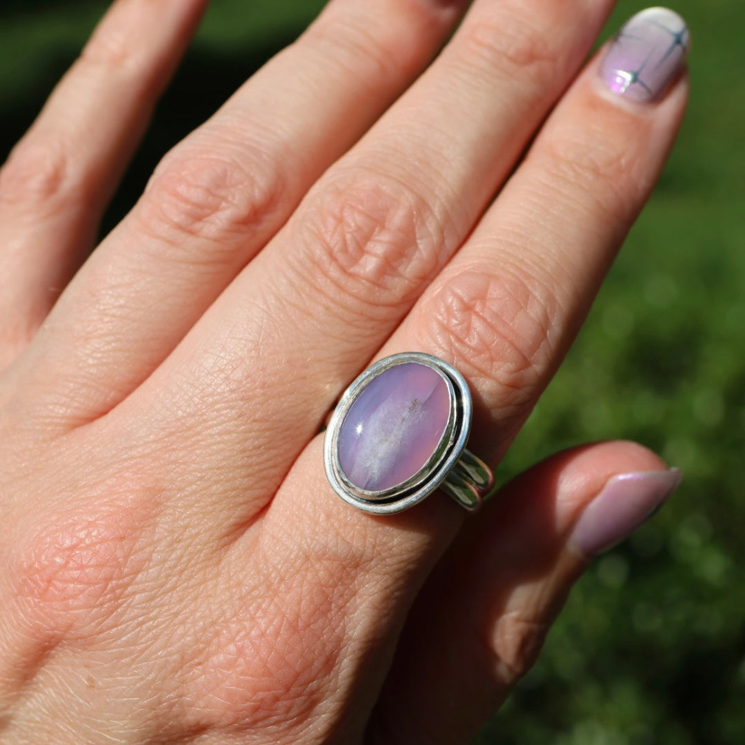 Holley Blue Oval Ring (Size 8.5/9)