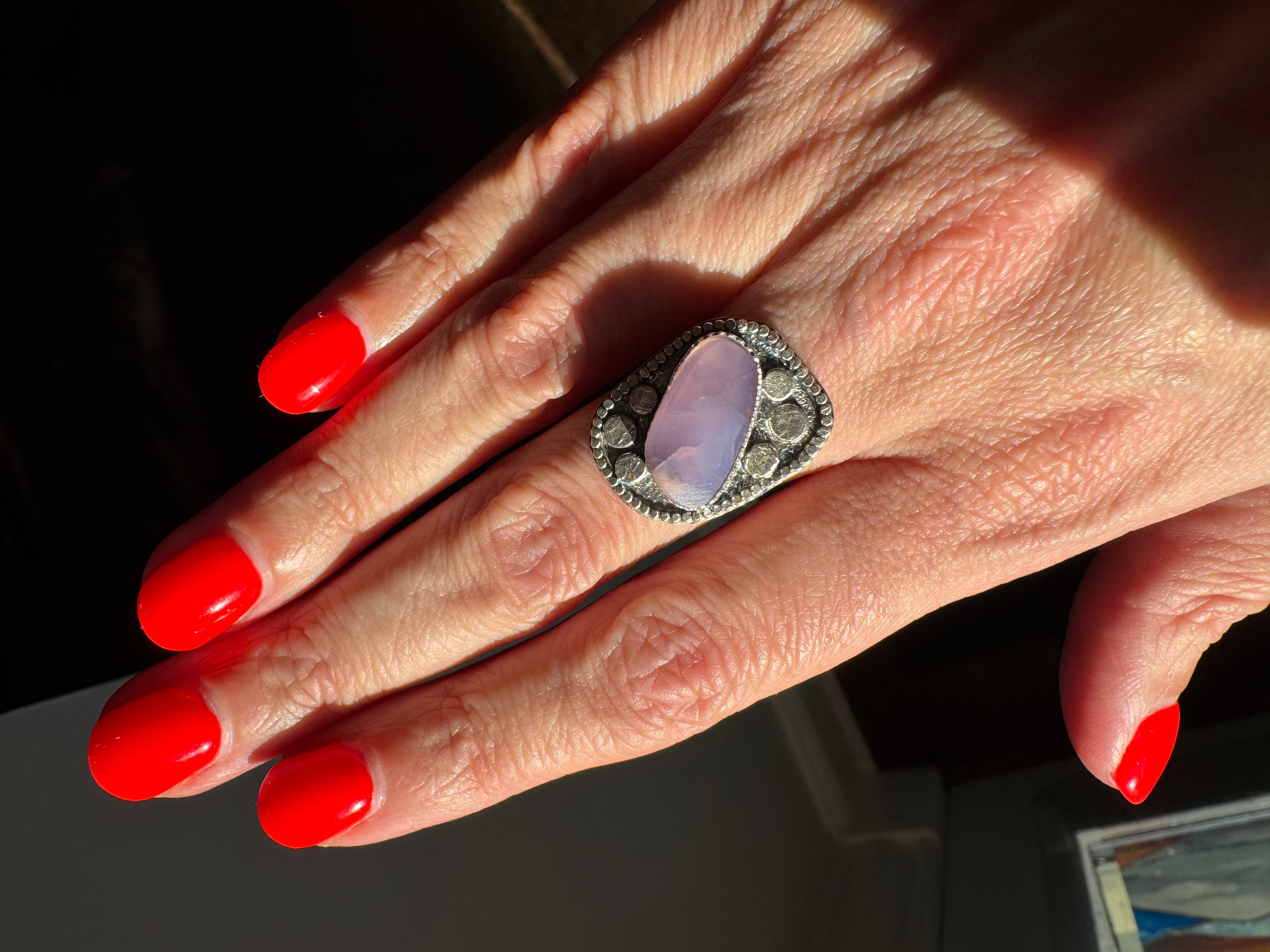 Holley blue sterling silver ring